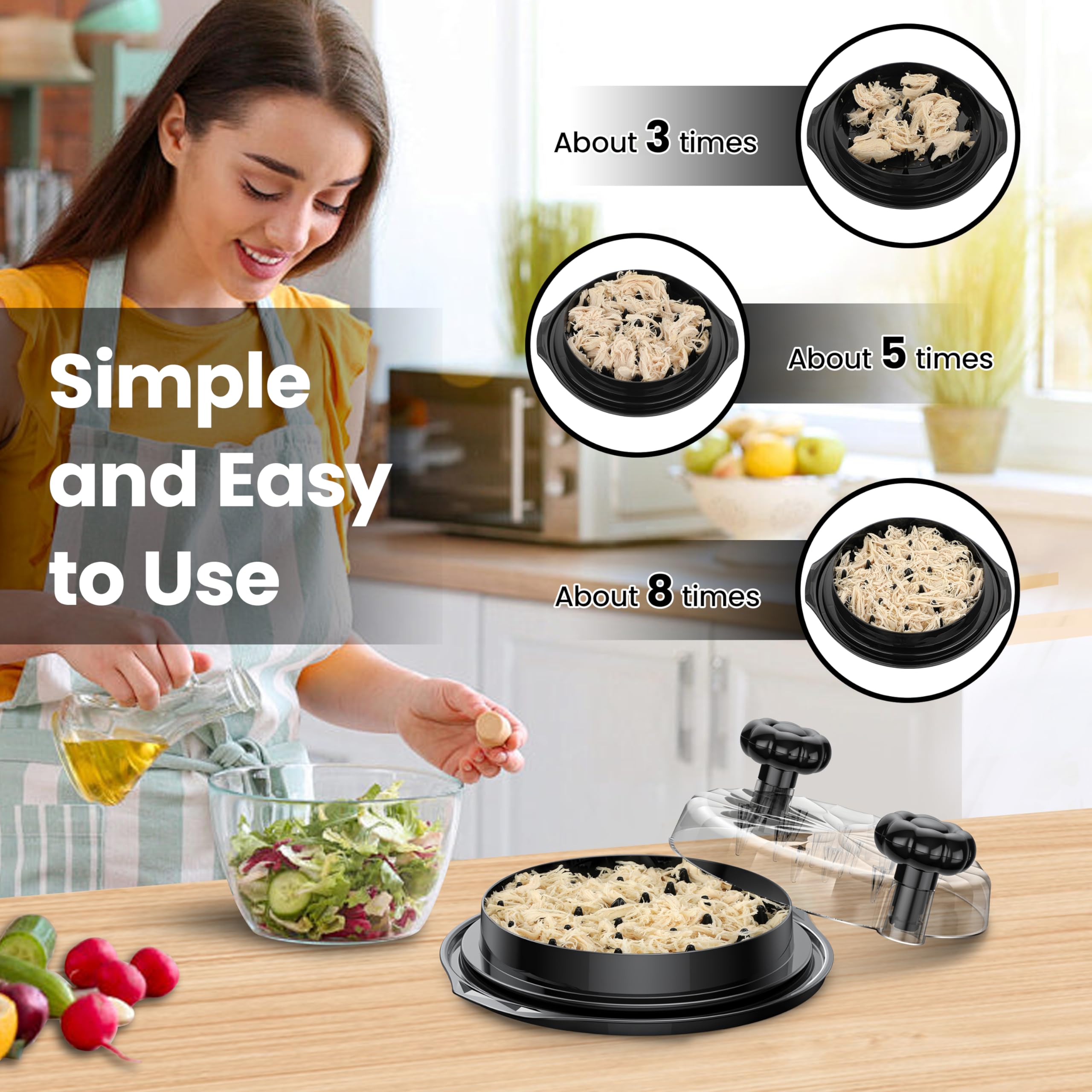 Beiyunee Chicken Shredder Tool Twist Large - Meat Shredders for C by Beiyunee - Angle View 2