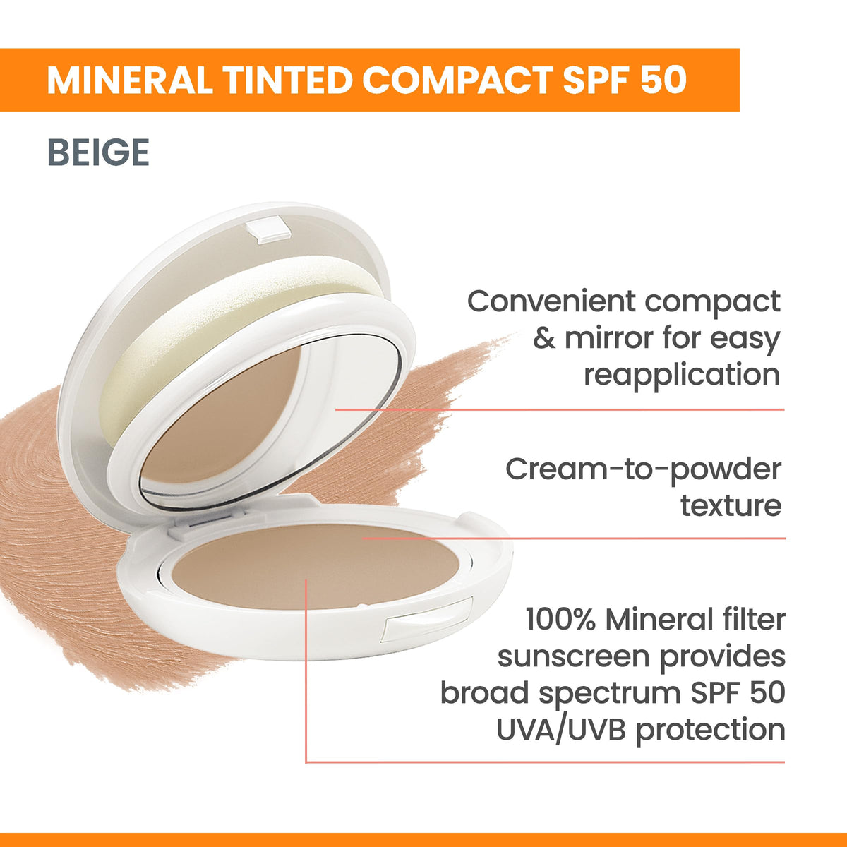 Av ne Beige Mineral Tinted Compact SPF 50 - Eau Thermale Avène Official Imagery - 3