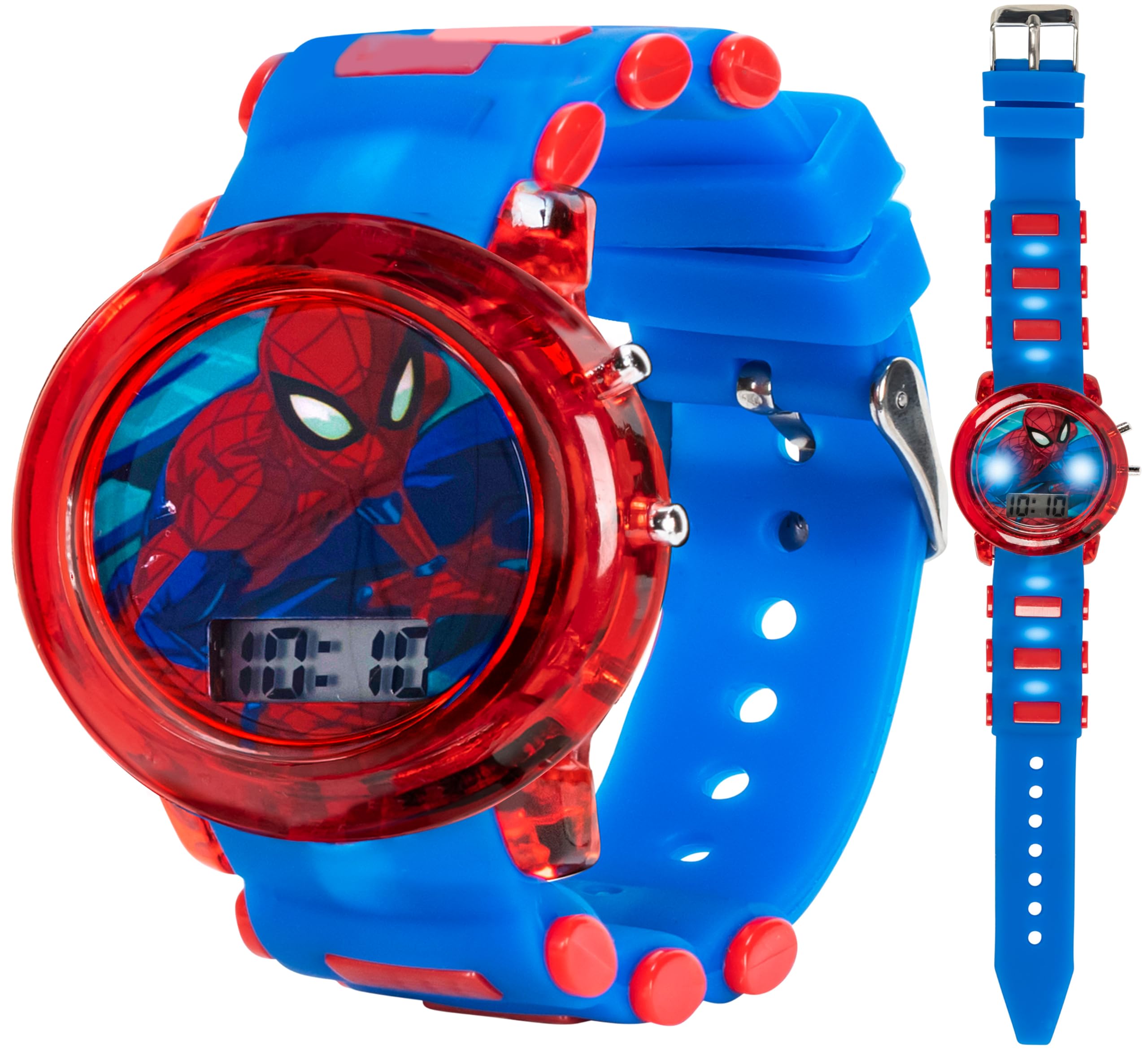 Marvel Spider-Man Kids' LCD Watch – Flashing LED Bullet Band, Digital - View 1