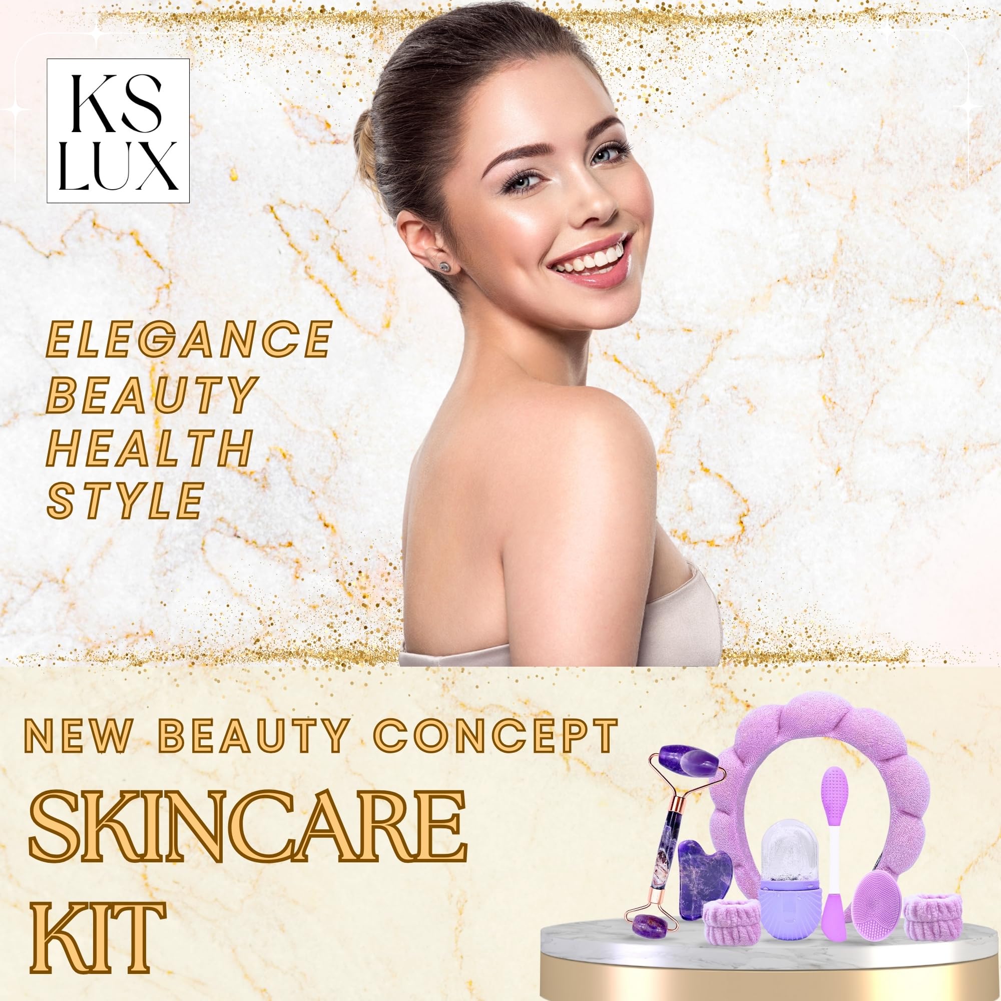 Skincare tools set, facial accessories for skincare, teen skin - KS LUX
