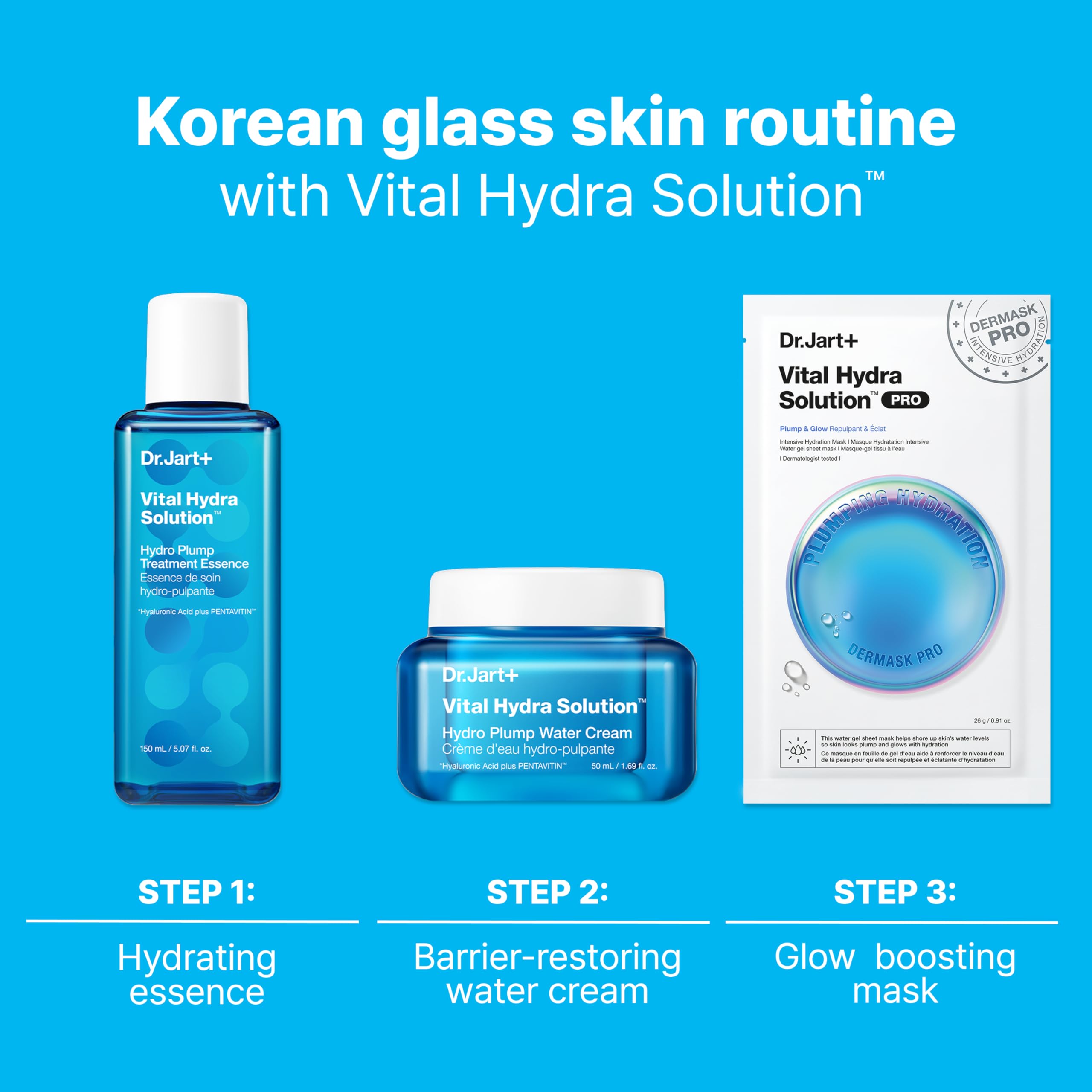 Dr Jart Dermask Vital Hydra Solution Glow Korean Face Mask - Premium Selection Official Imagery - 8