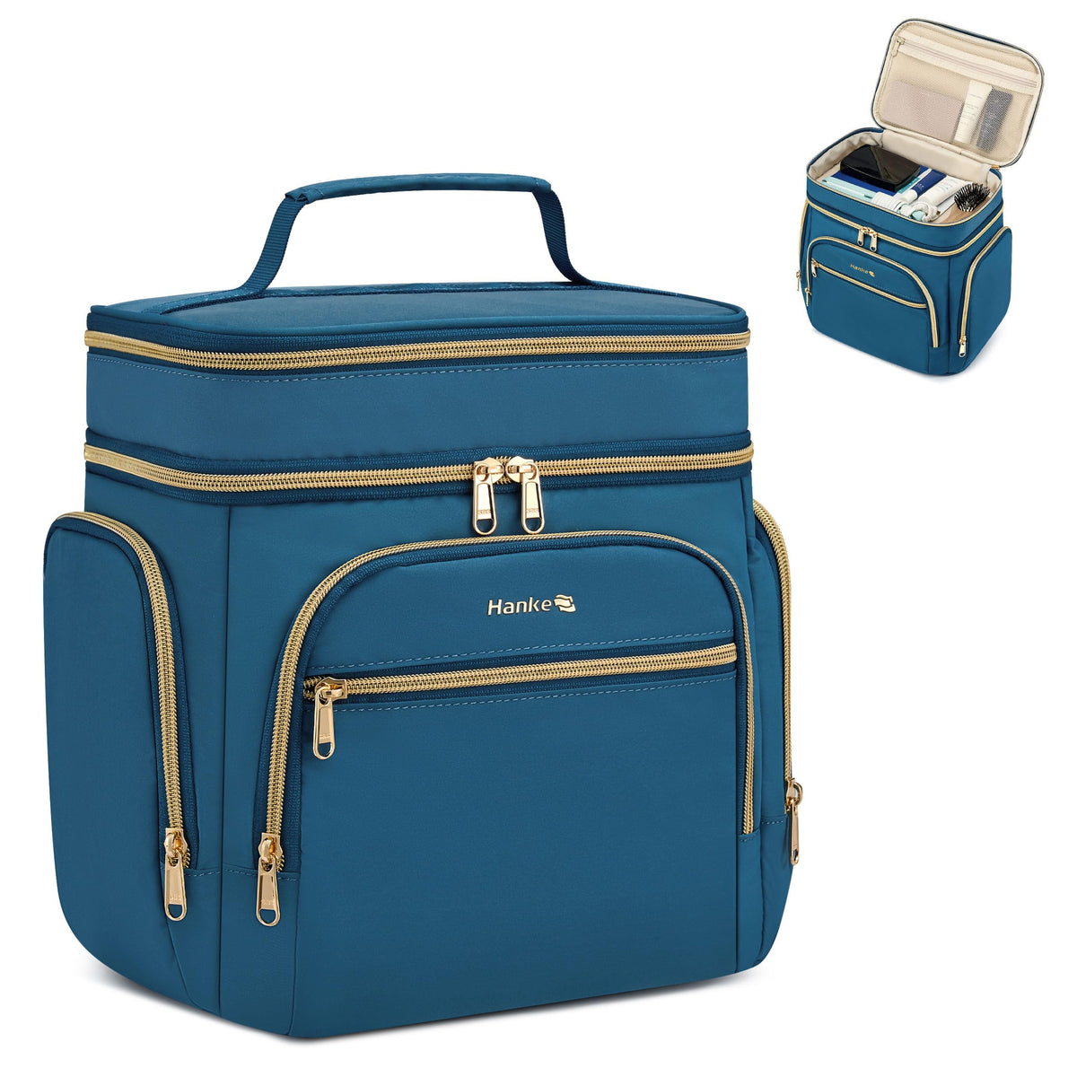 Hanke Large Toiletry Bag for Women Travel Double Layer - Hanke Official Imagery - 2