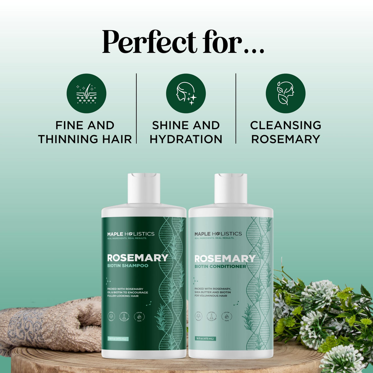 Volumizing Biotin Shampoo and Conditioner Set - Maple Holistics Official Imagery - 8