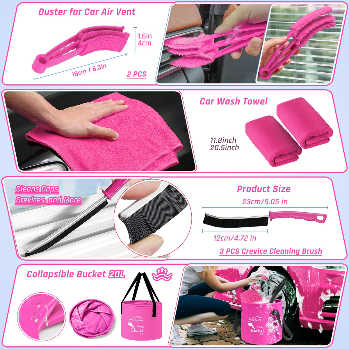 47PCS Car Detailing Kit Interior Cleaner Car Cleaning - Fortuning's JDS Official Imagery - 6