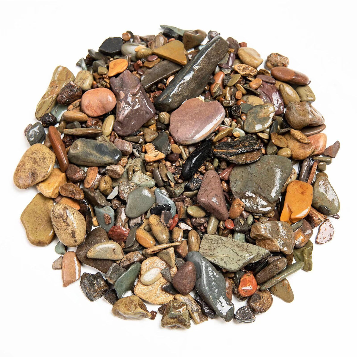 WDEFUN Aquarium Gravel River Rock Natural Polished Mixed - WDEFUN Official Imagery - 1