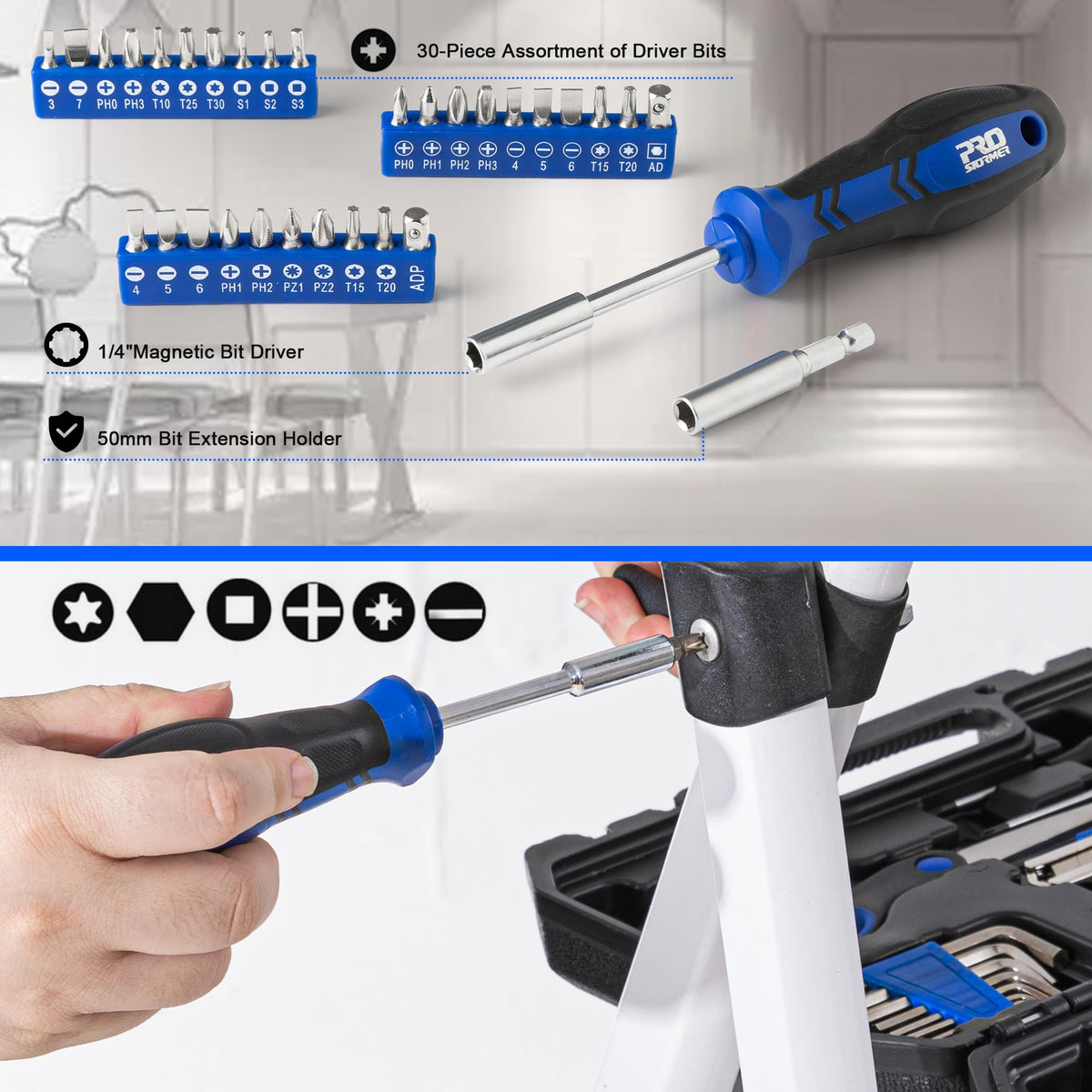 Prostormer 160 Piece Tool Set General Household Tool Kit - Prostormer Official Imagery - 8