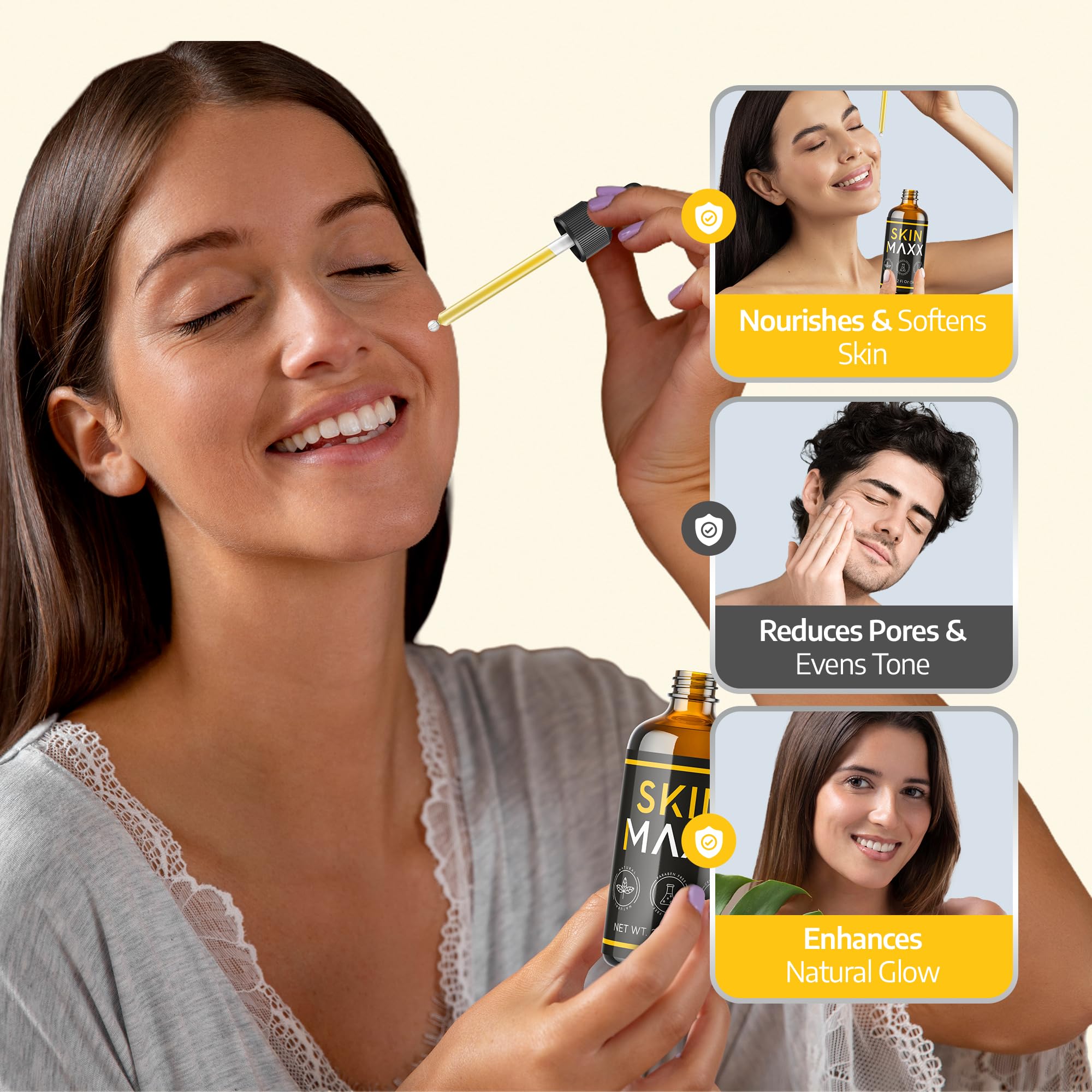 Skin Maxx Organic Castor Oil, Rosehip Oil & Black Seed Oil for Face - Anti - Skin Maxx Official Product View 8