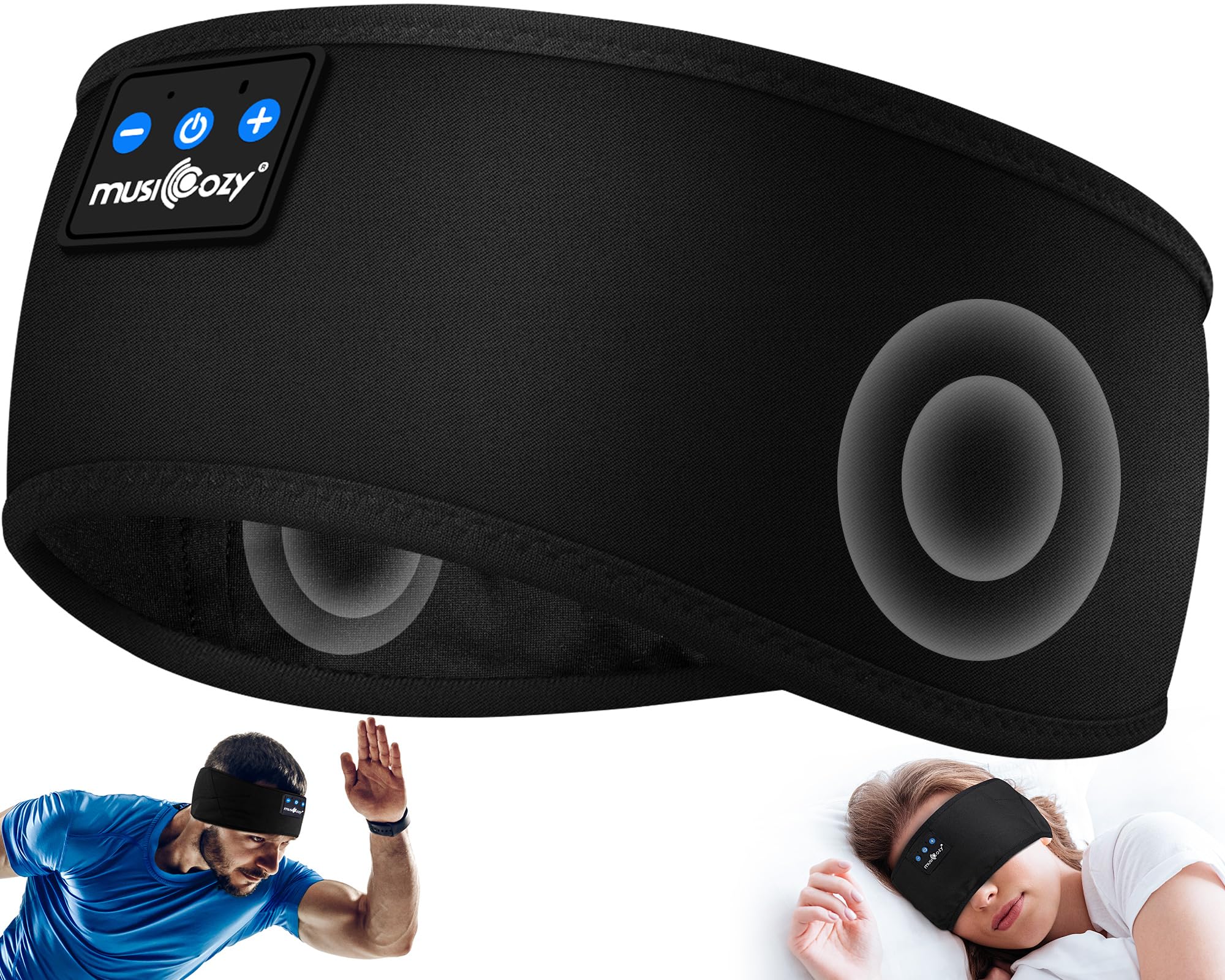 MUSICOZY Sleep Headphones Bluetooth Headband Headphones for Side - MUSICOZY Official Product View 1