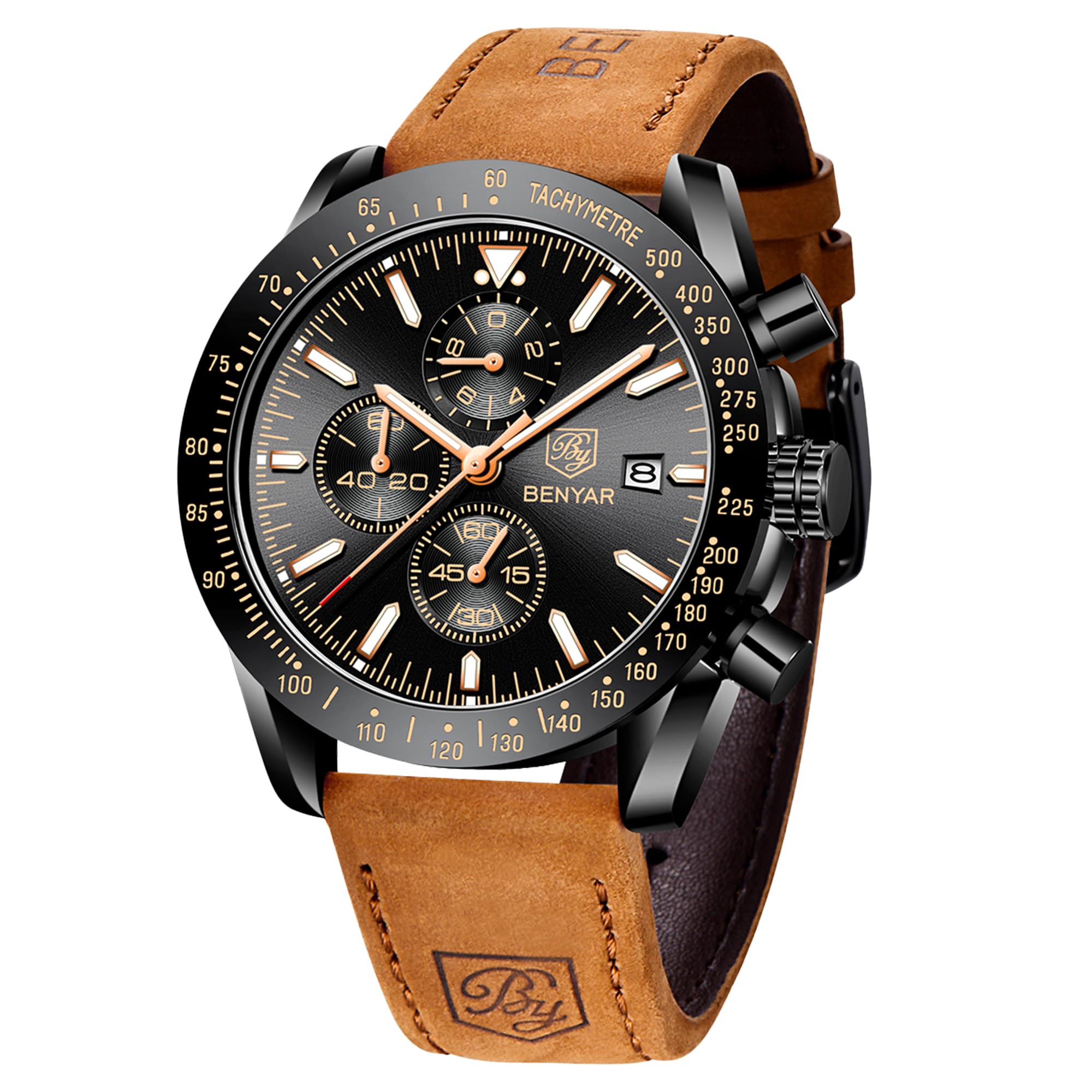 BENYAR Men's Chronograph Quartz Watch – Waterproof & Luminous