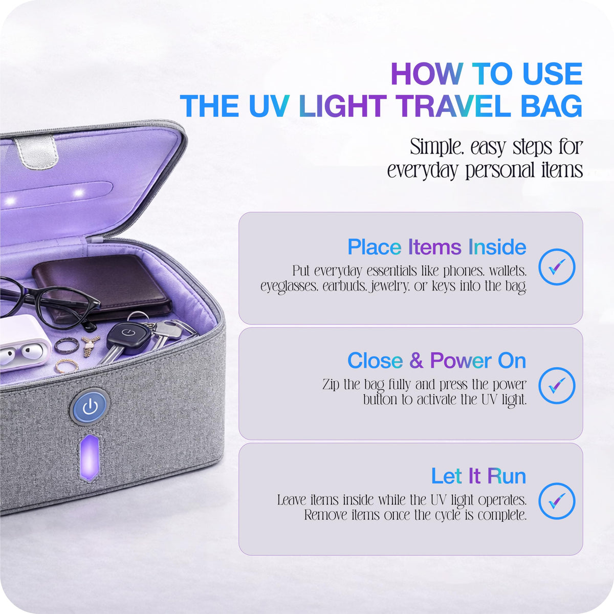 Brookstone UV Light Bag Portable Sterilizing Bag for - Premium Selection Official Imagery - 6