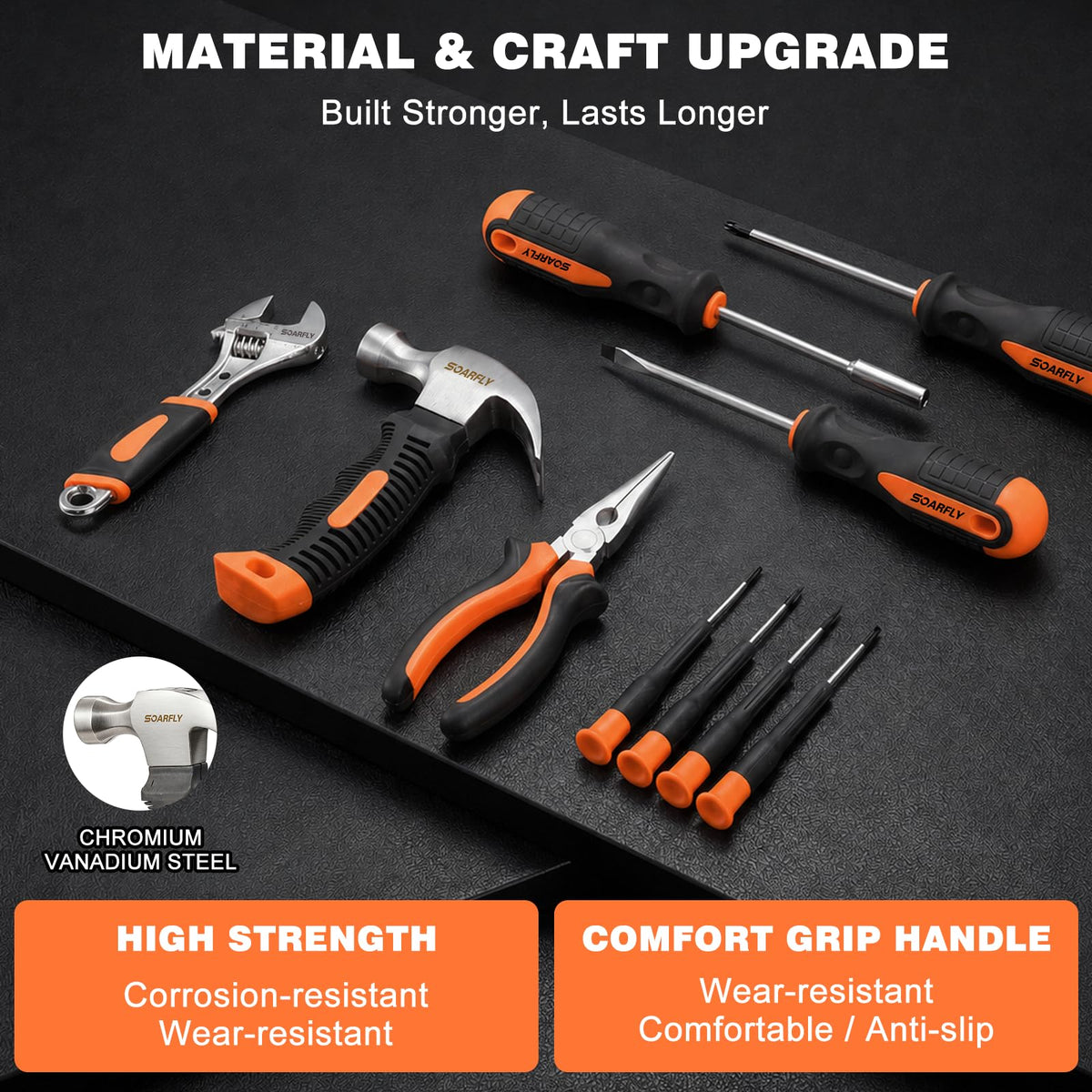 157 Piece Tool Set 8V Cordless Drill Set Hand Tool Kit for - SOARFLY Official Imagery - 6