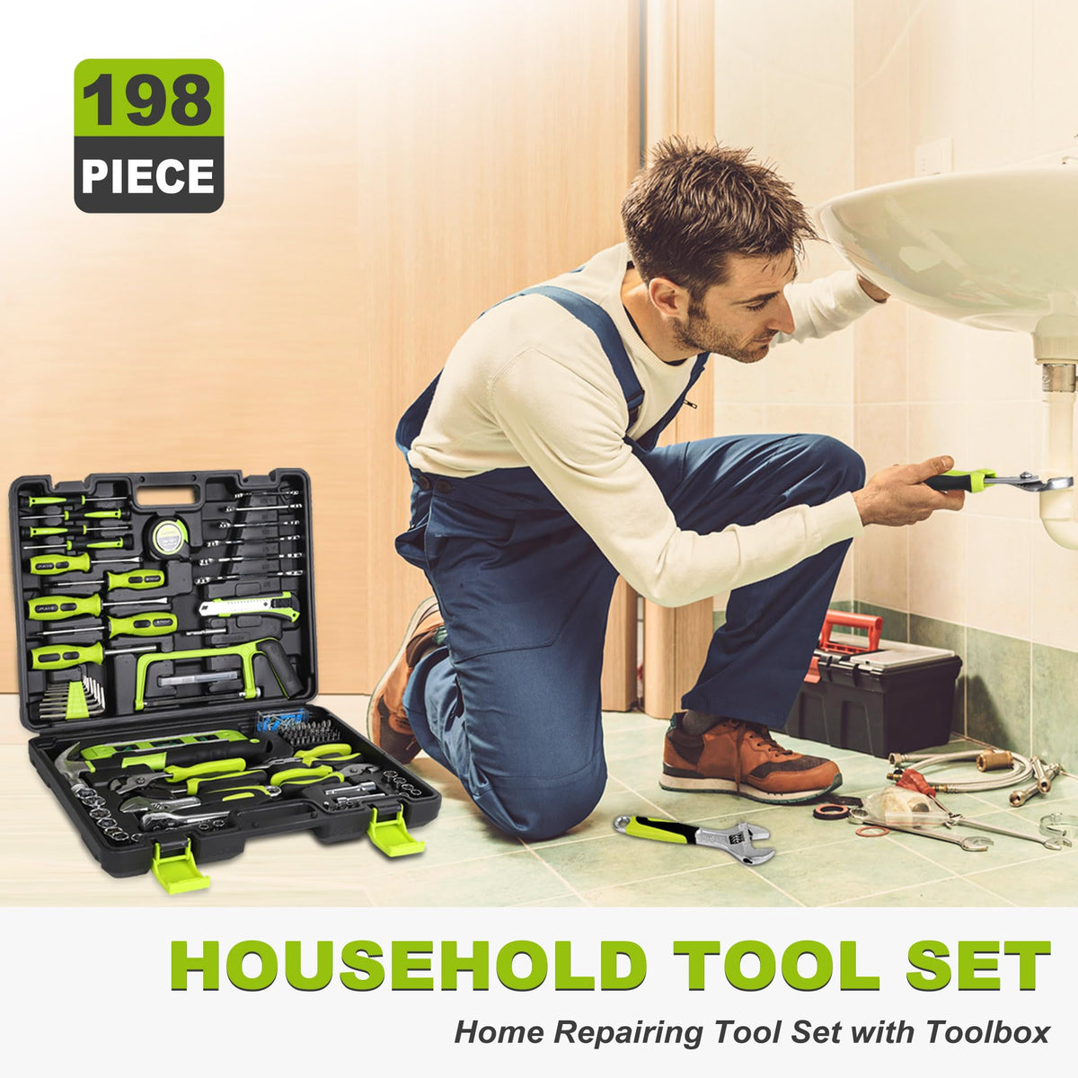 FASTPRO 198 Piece Home Repairing Tool Set with Tool Box - FASTPRO Official Imagery - 4