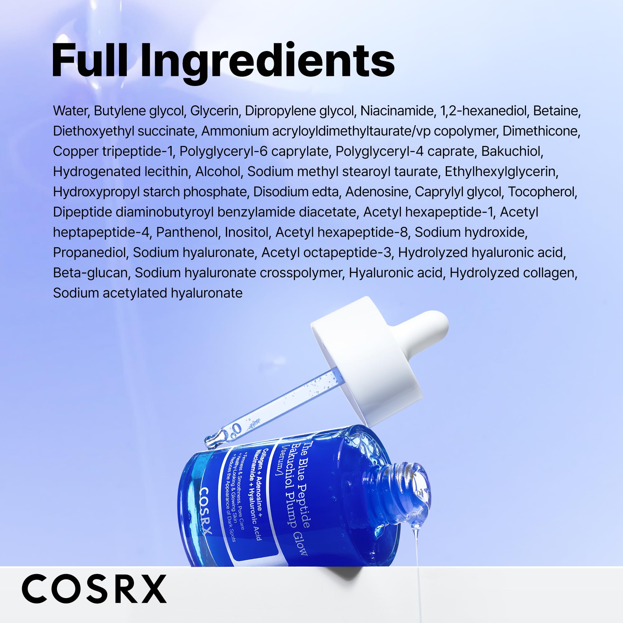 COSRX The Blue Copper Peptide Bakuchiol Serum, Glow &amp; - COSRX