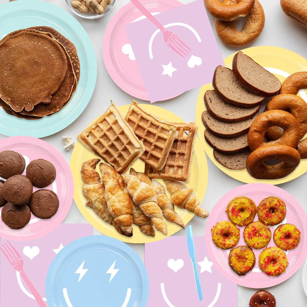 199PCS Smiley Face Birthday Decorations Smile Pastel Themed - HUIYANFSY Official Imagery - 7