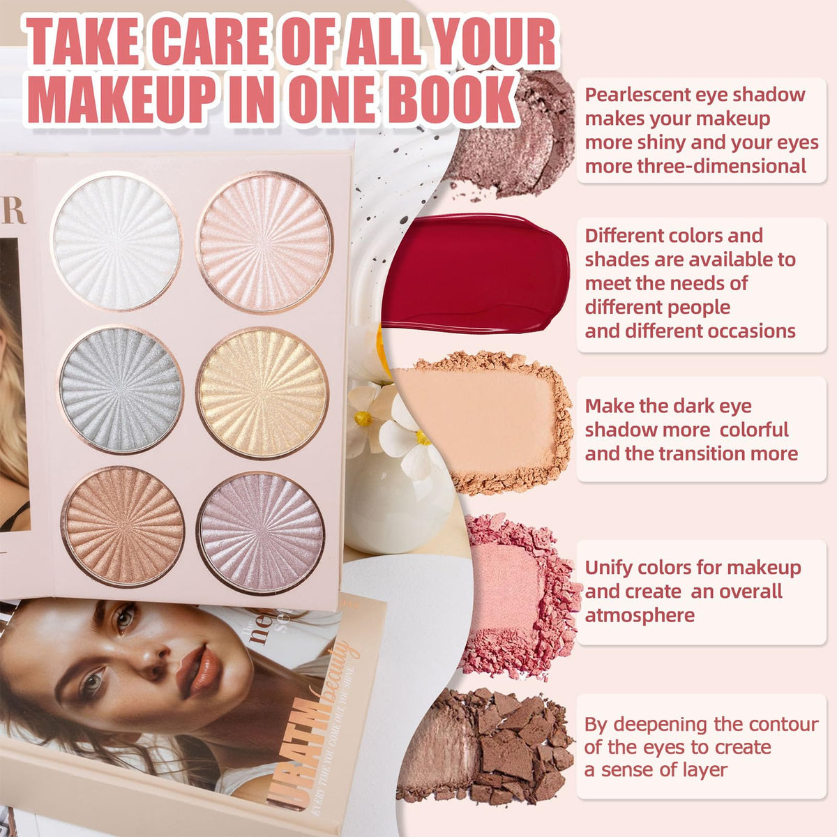 5 Layer Book Style Foldable Makeup Gift Set 24 Eyeshadow 24 - BrilliantDay Official Imagery - 5