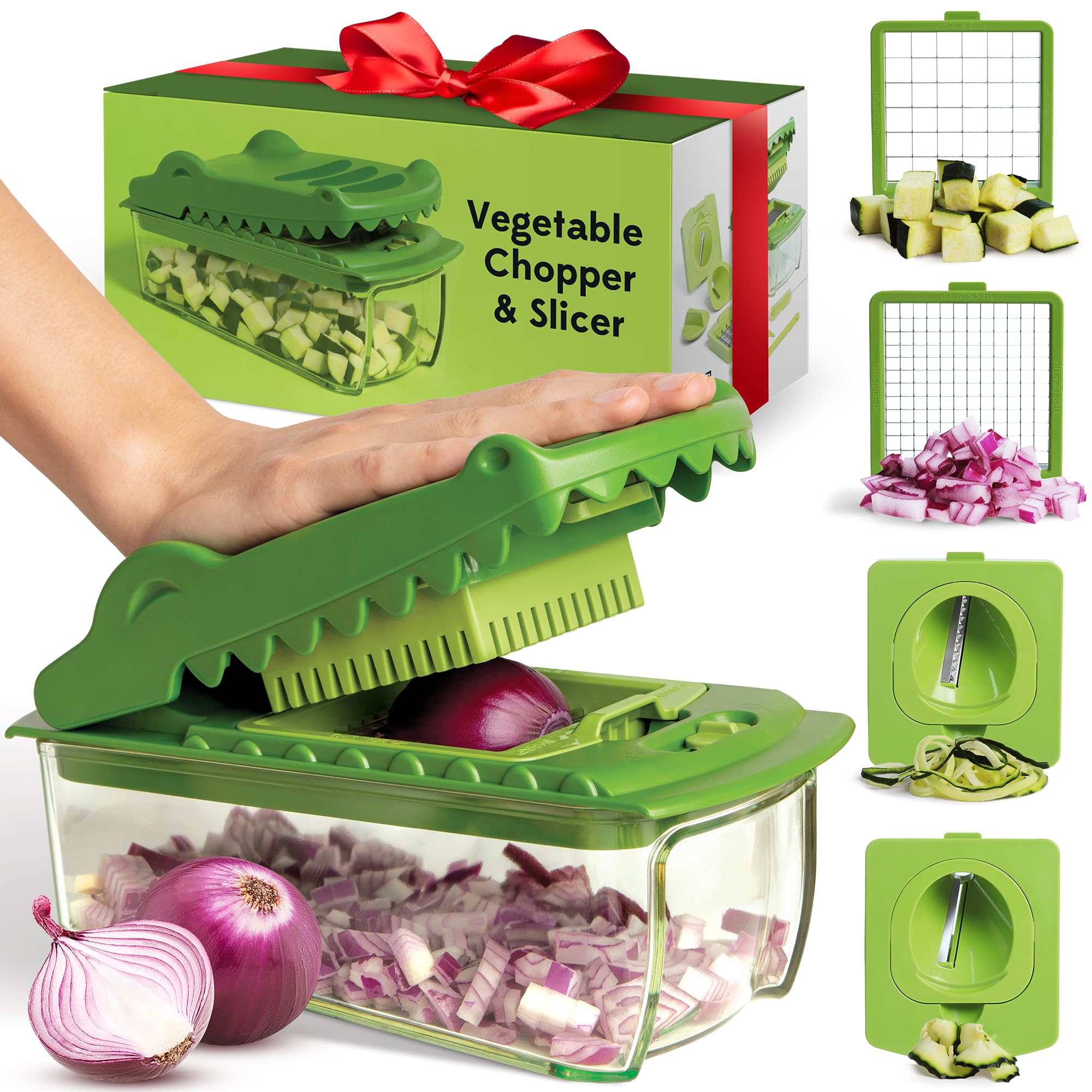 Fullstar X OTOTO Croc Chop - Vegetable Chopper & Spiralizer - Product Imagery