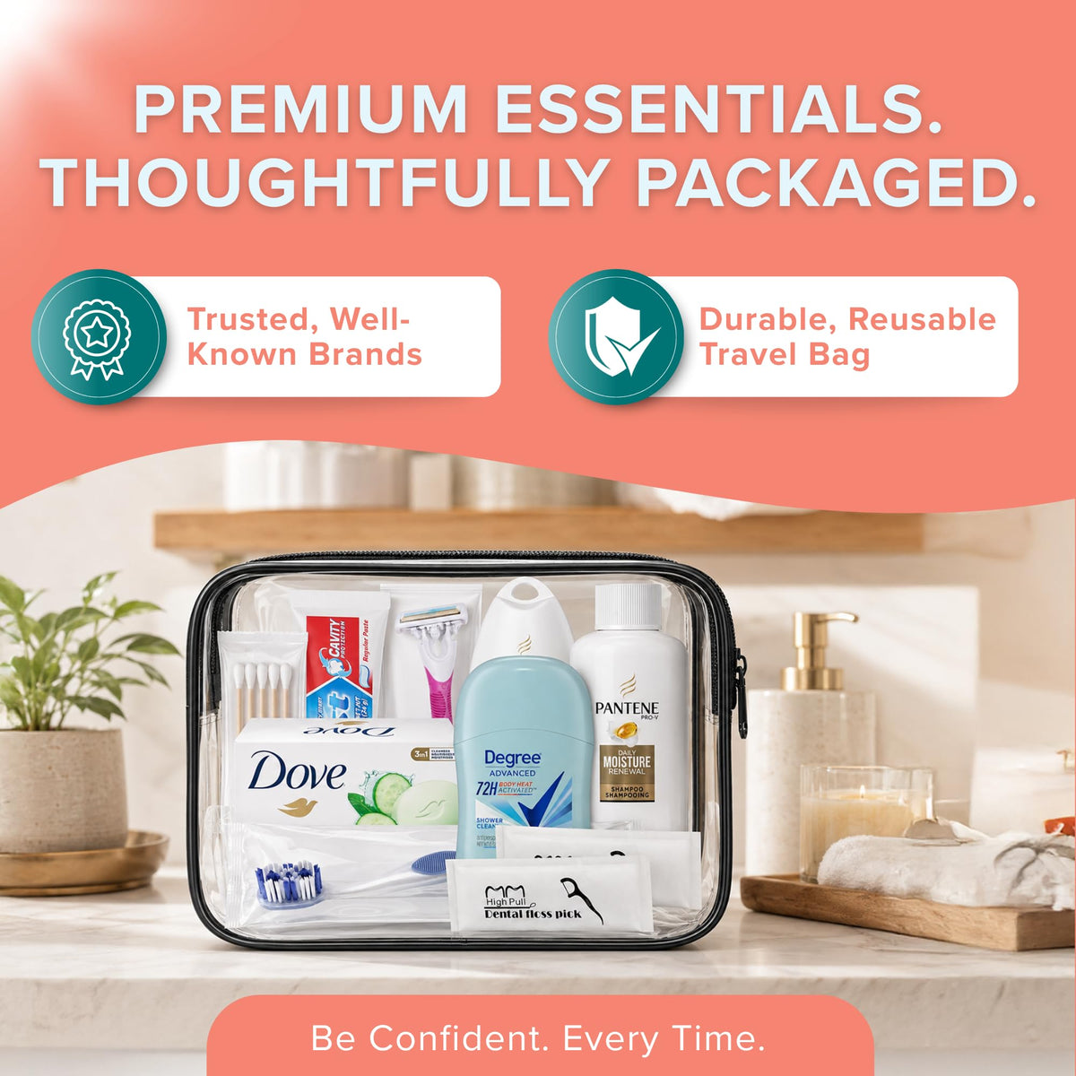 15 Piece Women s Travel Toiletry Kit With Premium Brand Name - TREKTOTE Official Product Imagery - 6