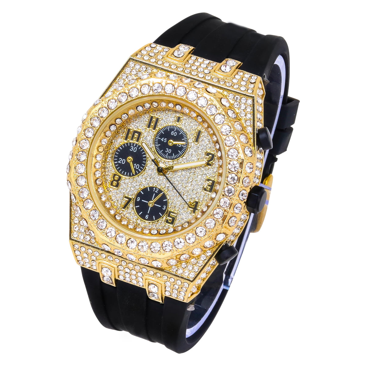 ICE STAR Men s 43mm Luxury Iced Diamond Octagon Watch - ICE STAR Official Imagery - 3