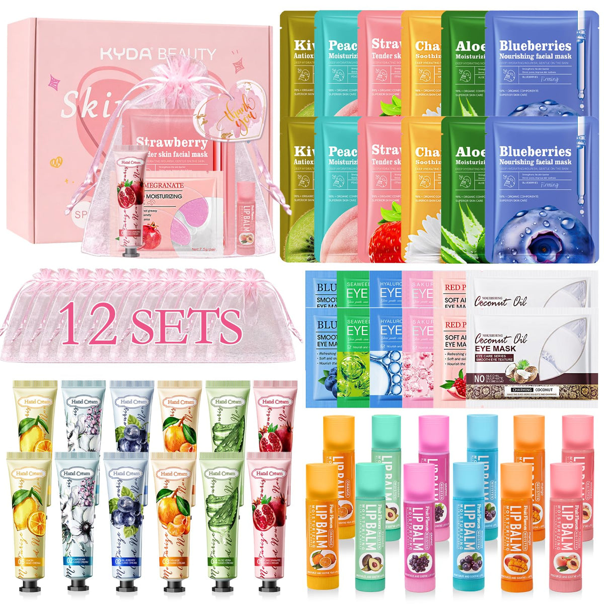 KYDA 72 Pcs Bulk Gifts for Women Spa Sleepover Party - KYDA Official Imagery - 2