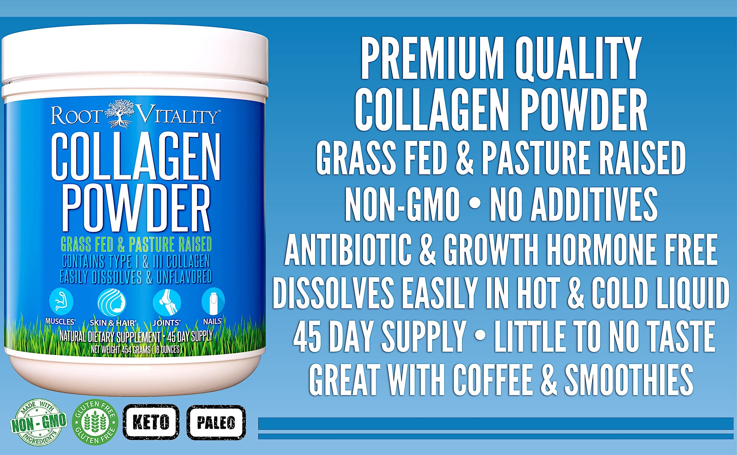 Root Vitality Collagen Peptides Powder - Root Vitality Official Imagery - 6