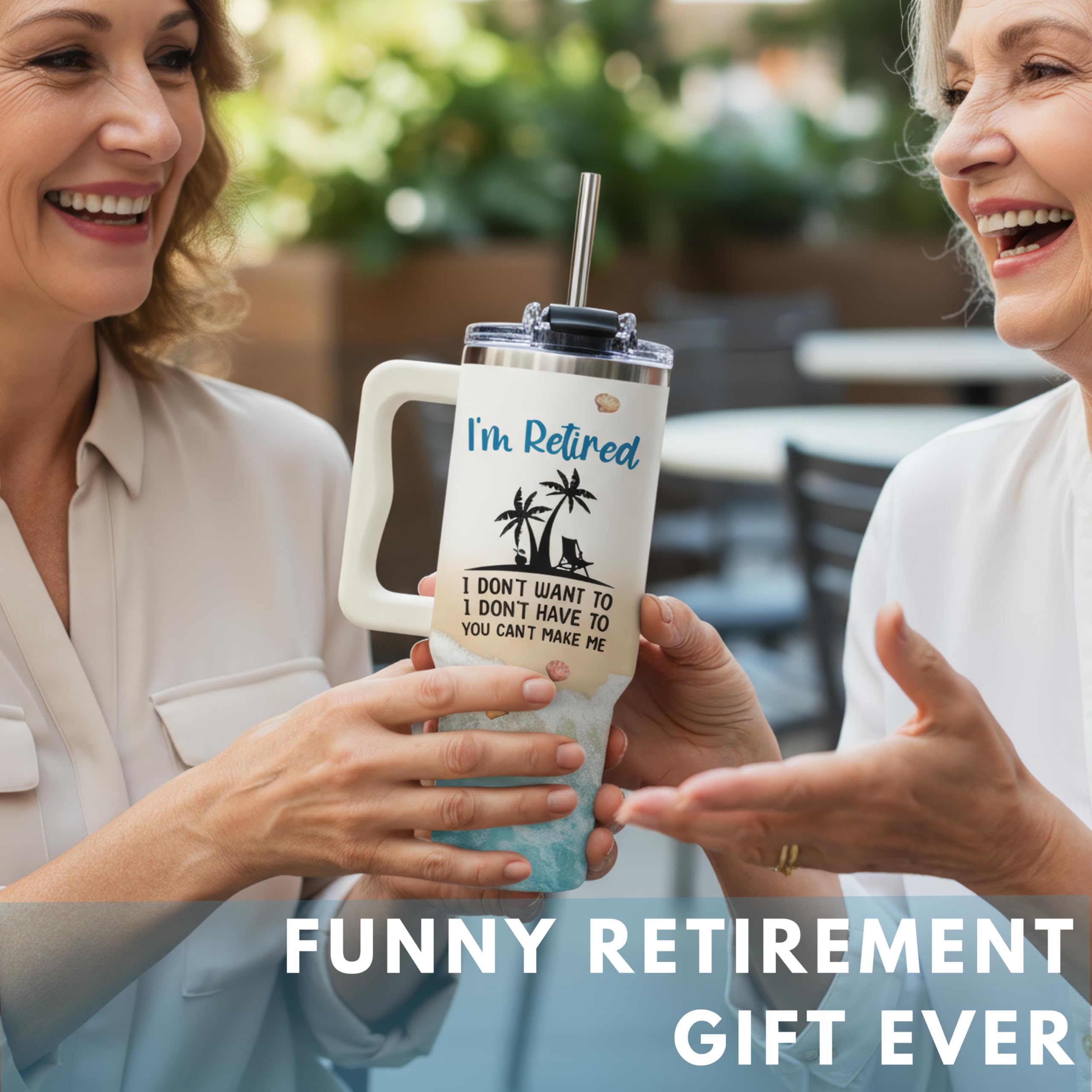 I'm Retired Tumbler 40oz – Funny Retirement Gift