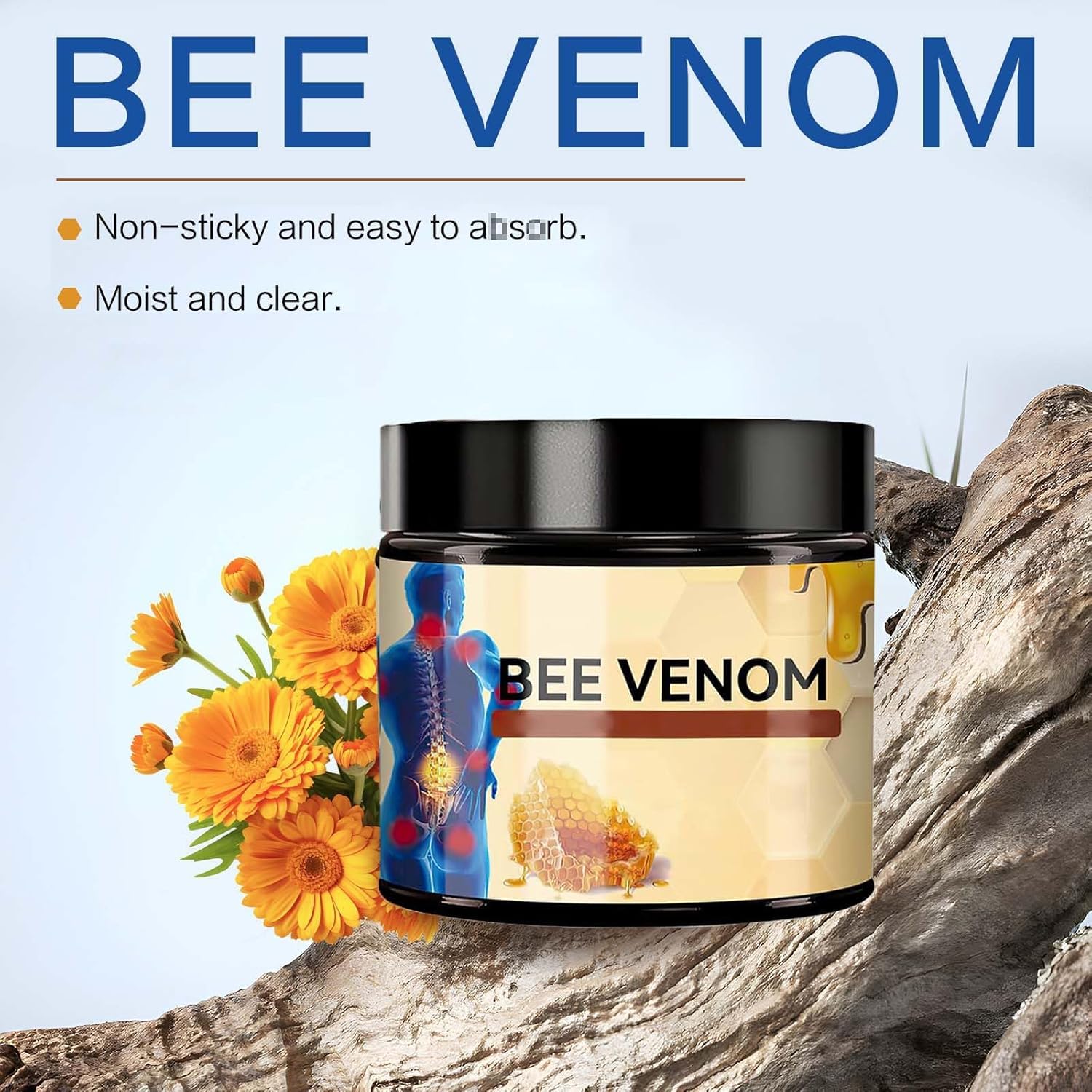 Two tubes of Generic Bee Venom Joint Cream, advanced bone and joint gel for soothing pain relief and skin care.