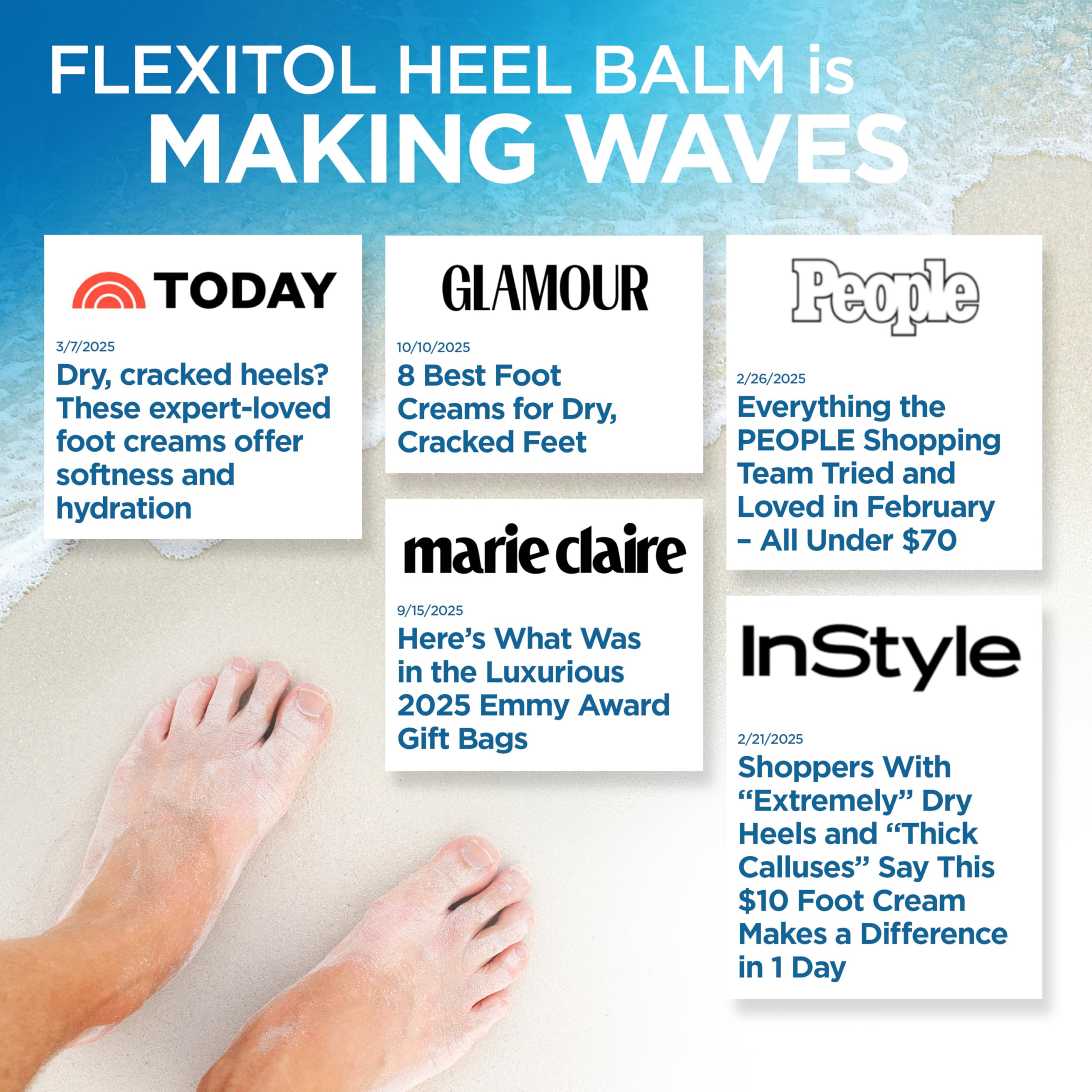 Flexitol Heel Balm, 4 oz cracked heel cream and foot balm for dry, rough skin on heels and feet.