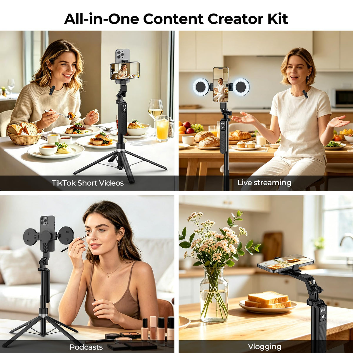 Content Creator Essentials Vlogging Kit Magnetic Tripod 2 - Btahsd Official Imagery - 7