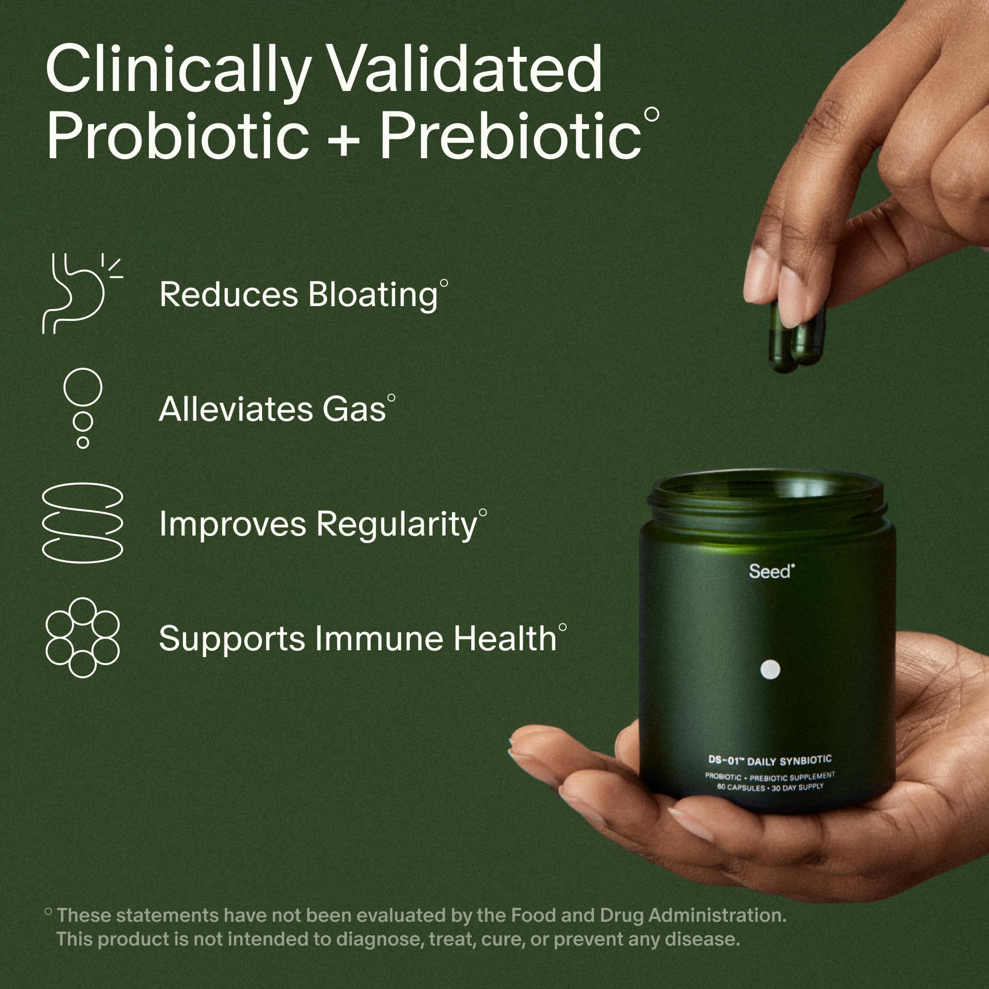 Seed DS-01 Daily Synbiotic - Adult Probiotic + Prebiotic - 30-Days wit - View 2