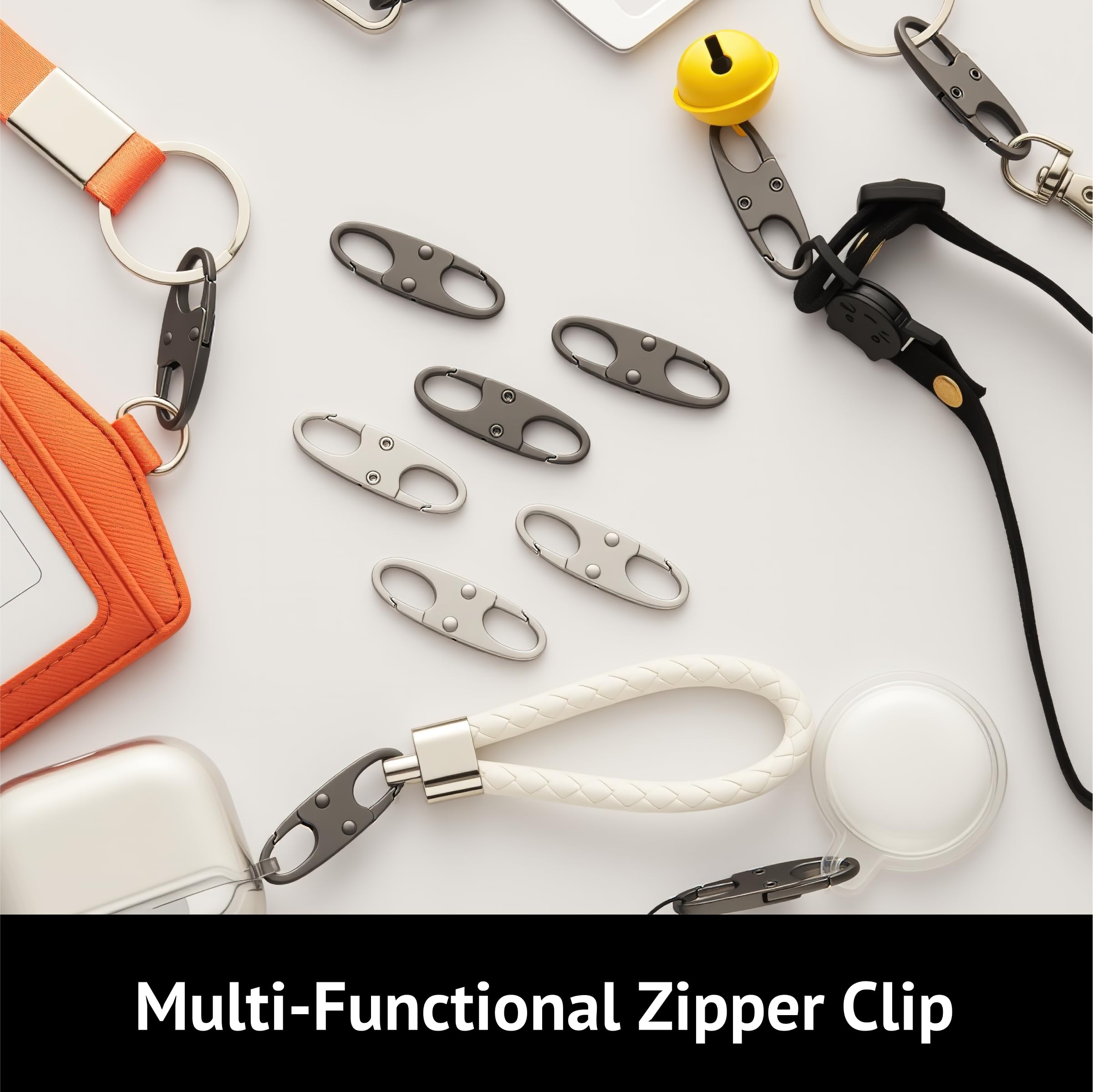 zelin Anti Theft Zipper Clips, Travel Essentials, Carabiner, 4Pcs by zelin - Angle View 6