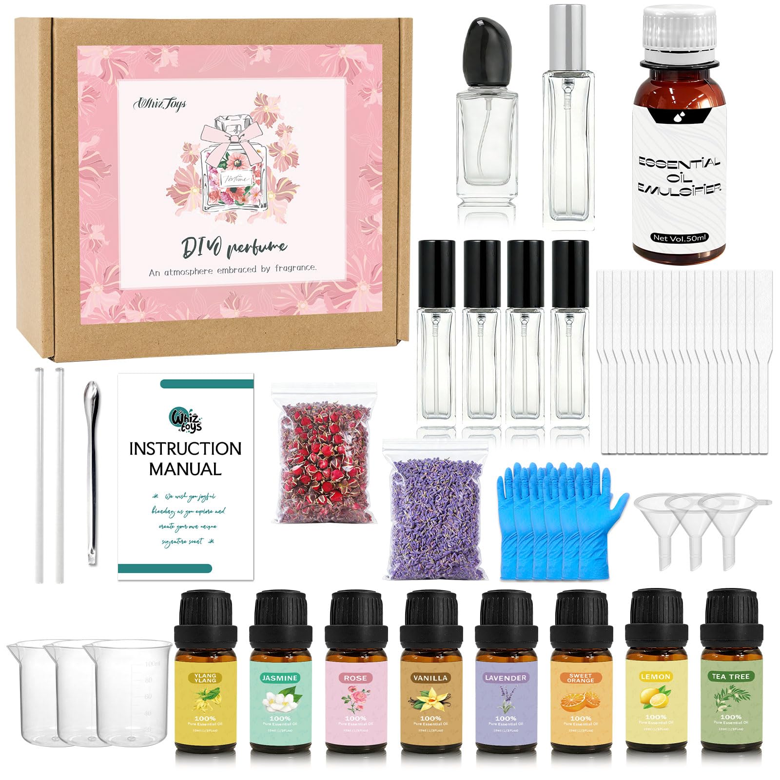 Perfume Making Kit, DIY Perfume Making Kits for Women Men, Pink - Product Imagery