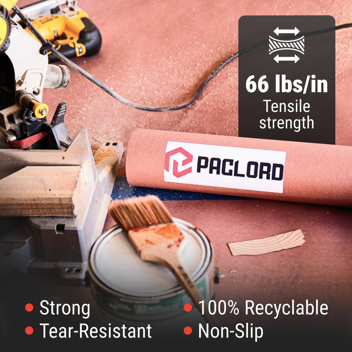 Floor Protection Paper 36 x 166 Red Rosin Paper Roll Made in - Paclord Official Imagery - 4