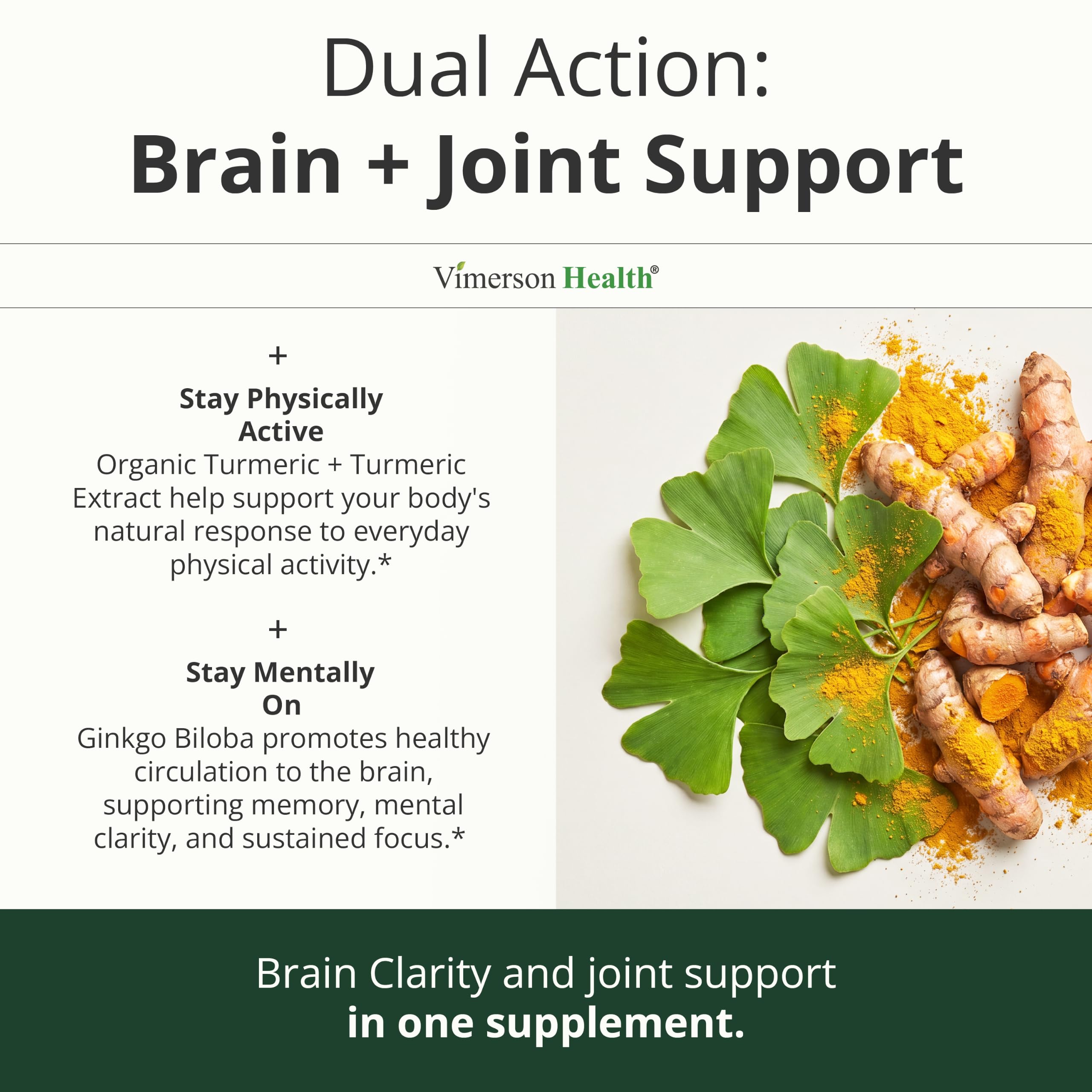 Ginko Biloba Capsules with Ginkgo Biloba 120mg & Organic Turme... - Vimerson Health Official Product View 6