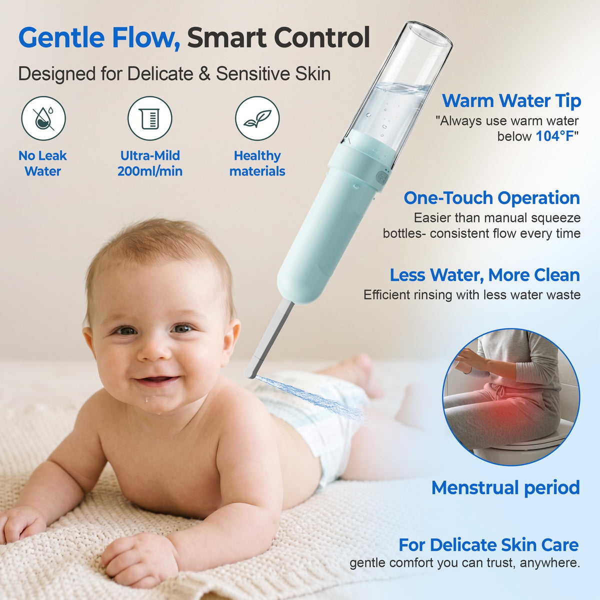 Electric Portable Bidet Rechargeable Travel Bidet for Women - WeWi HLTH Official Imagery - 8