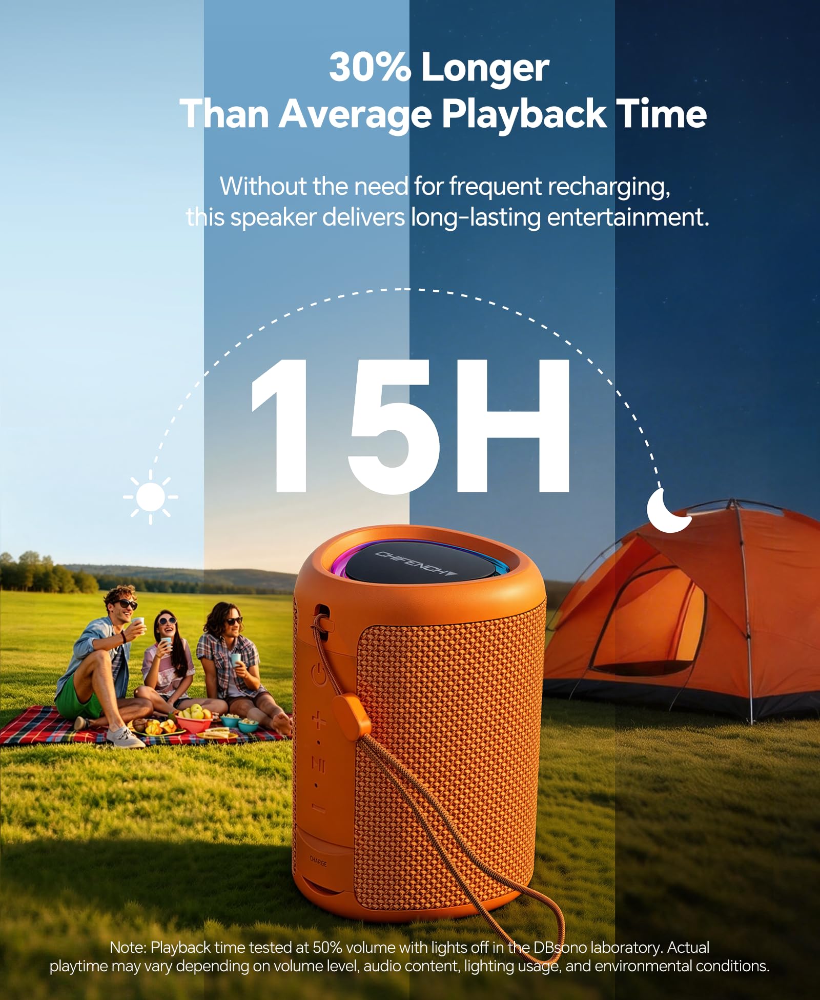 CHIFENCHY Portable Bluetooth Speaker Beach Essentials: IPX5 Water by CHIFENCHY - Angle View 4