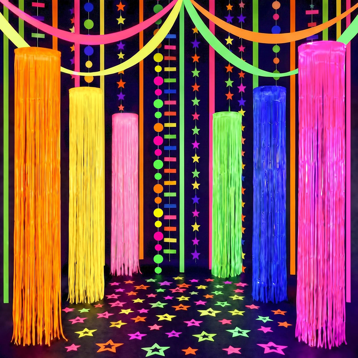 Feifeiya 6 Pack Neon Halloween Decorations Glow in The Dark - Feifeiya Official Imagery - 1
