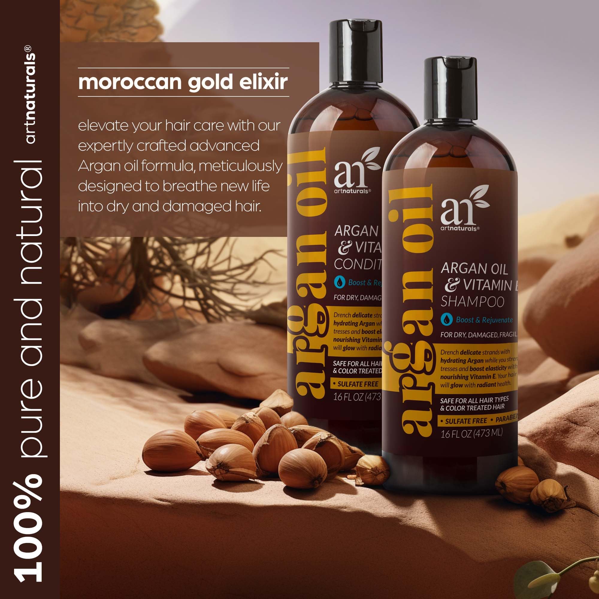 artnaturals Moroccan Argan Oil Hair Loss Shampoo Conditioner - Artnaturals Official Imagery - 6