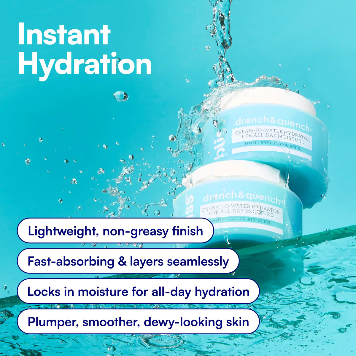 Bliss Drench Quench Hyaluronic Acid Face Moisturizer - Bliss Official Imagery - 5