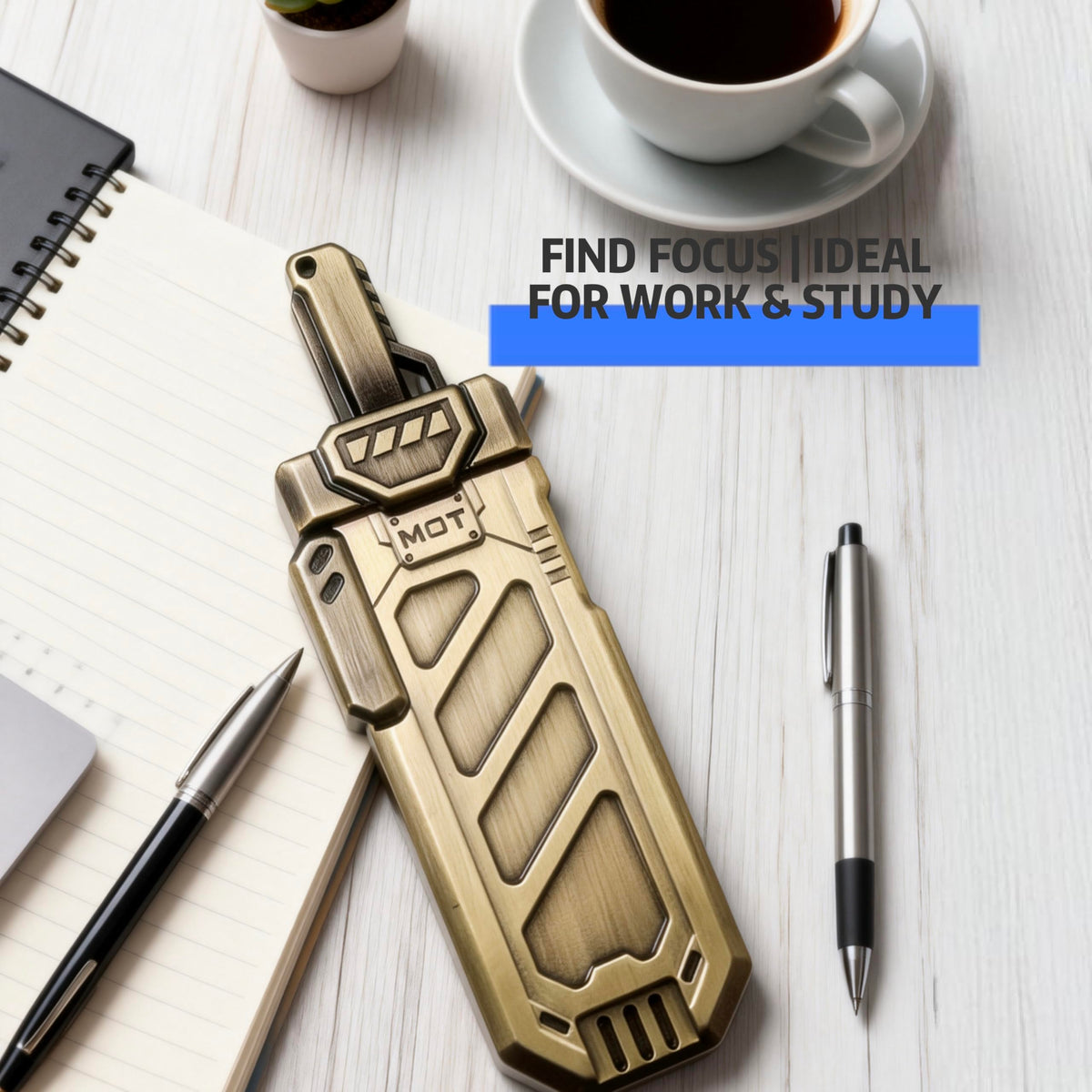 6 Gear Metal Fidget Sword Slider Antique Gold - YKAIFZON Official Imagery - 8
