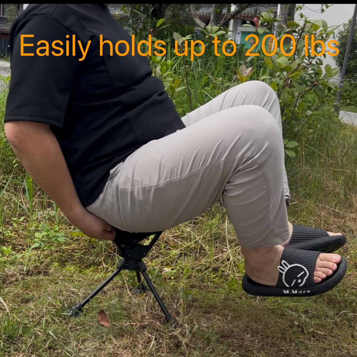 Camping Stool Foldable Tripod Stool 360 Silent Rotating - FENGZIYU Official Imagery - 6