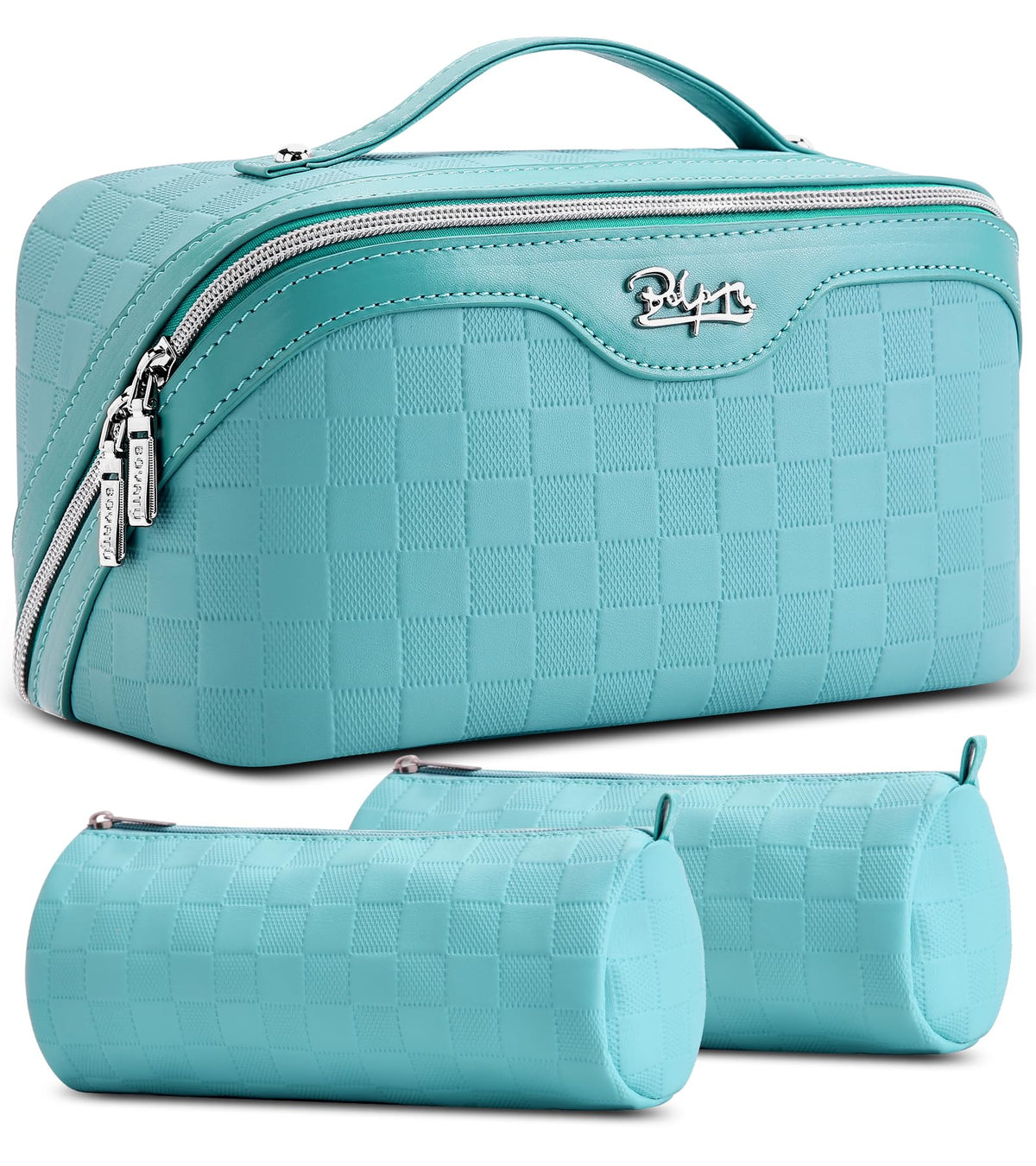 BOYATU Travel Makeup Bag Organizer 180 Open Flat 3 Pcs Make - BOYATU Official Imagery - 2