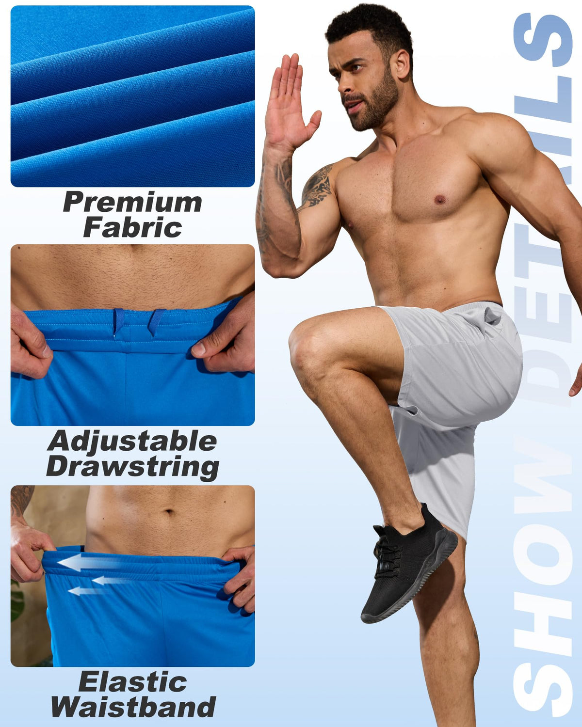 BALENNZ 7 Pack Mens Basketball Shorts with Pockets Athletic - BALENNZ Official Imagery - 4