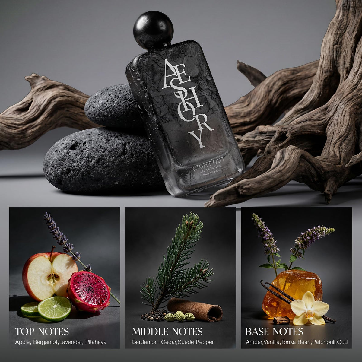 Aeshory Night Out Eau de Parfum Spray for Men 3 4 Fl Oz - Aeshory Official Imagery - 4