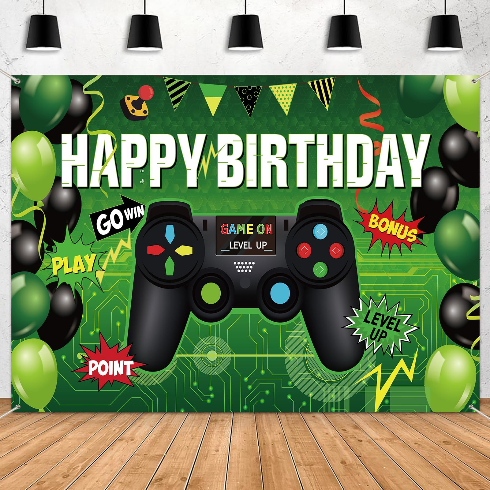 Video Game Party Decoration for Birthday Background Game On for - Product Imagery