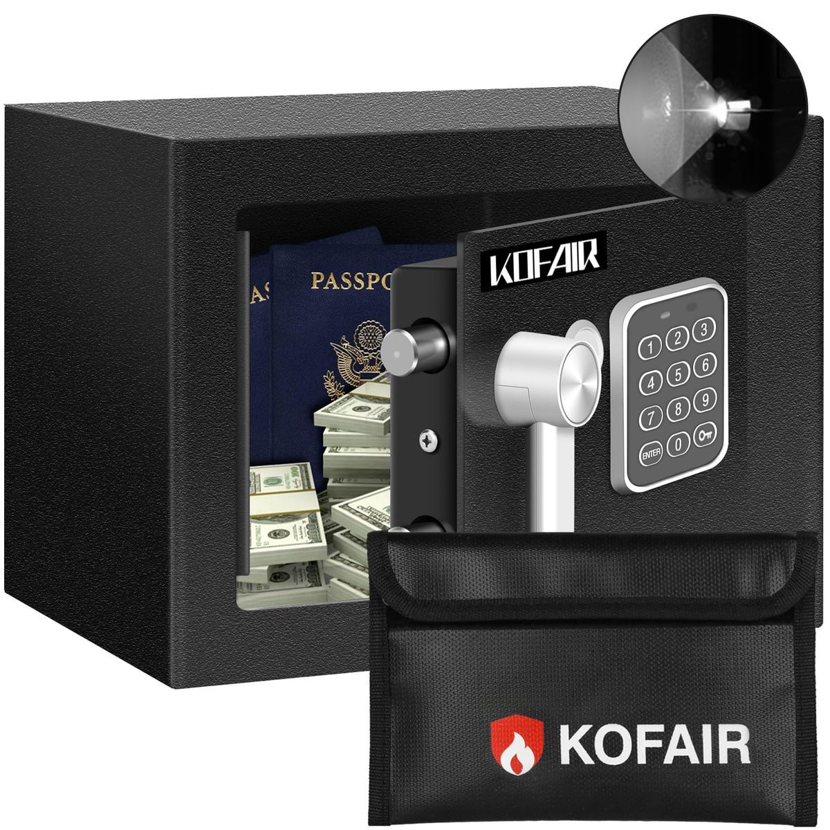 Safe Box for Home Safe with Fireproof Bag Personal for Money - KOFAIR Official Imagery - 8