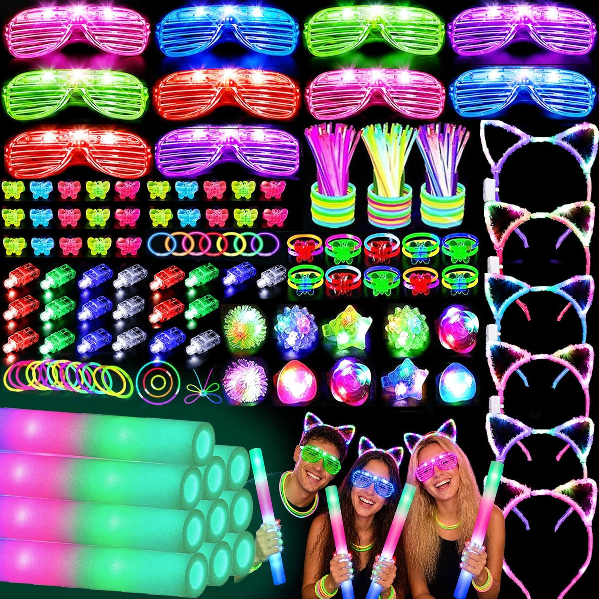 181PCS Glow in The Dark Party Supplies Glow Sticks Party - Ploithic Official Imagery - 2
