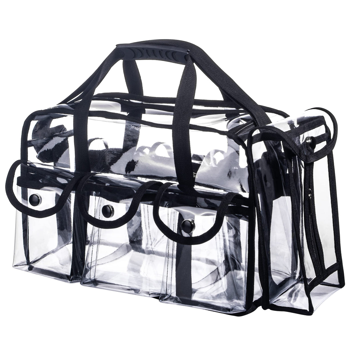 Wide Open Large Professional Clear PVC Travel Makeup Artist - Tense Edano Official Imagery - 1