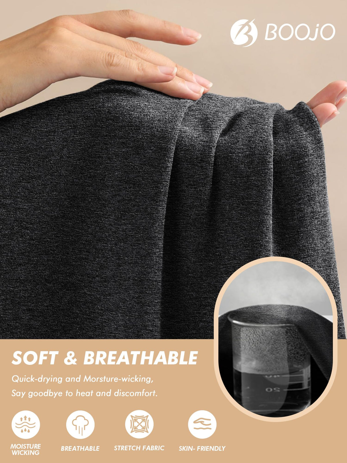 3 Pack Workout Mens Shirts Gym Quick Dry Moisture Wicking T - BOOJO Official Imagery - 6
