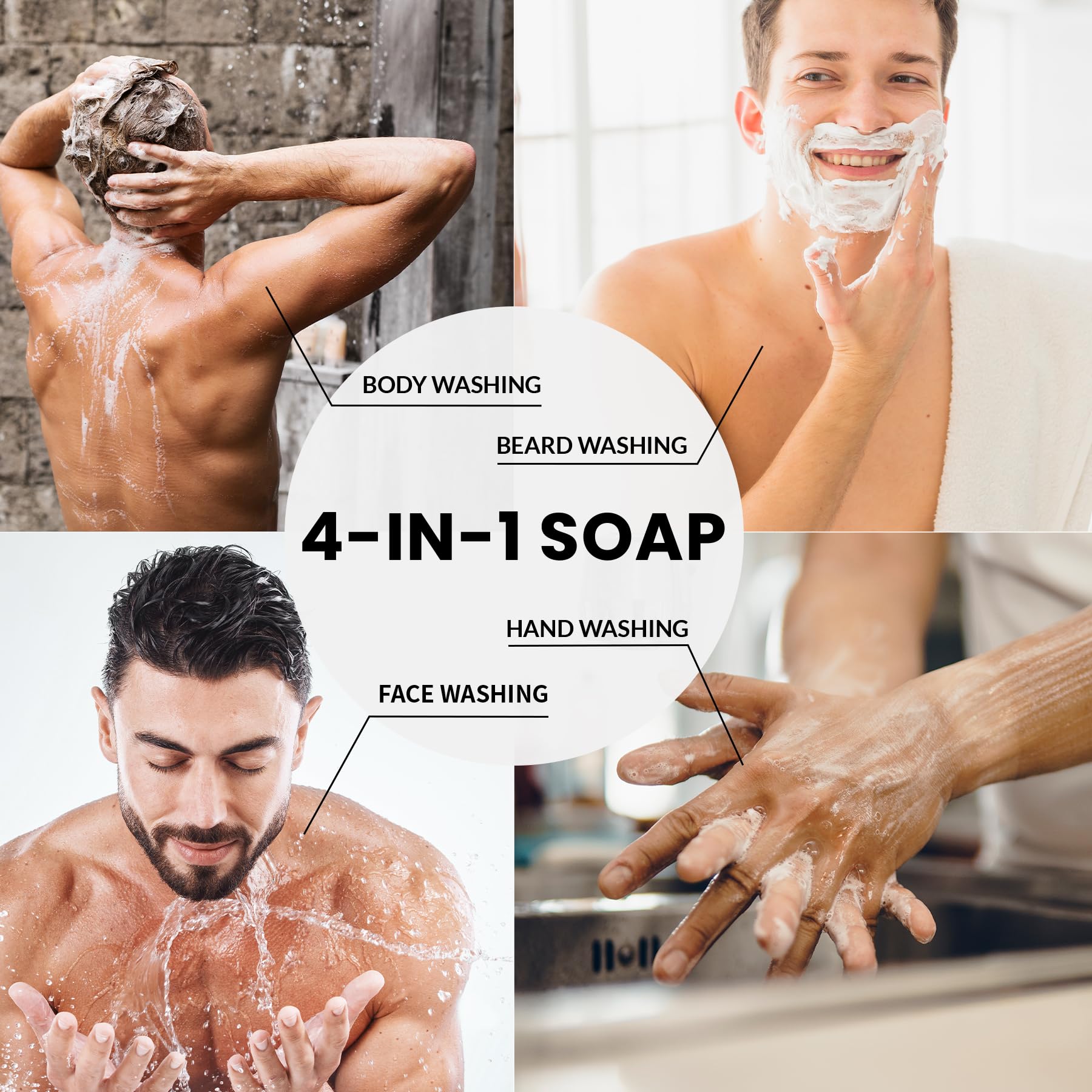 Rinse & Robust Mens Bar Soap Cleansing Bar Moisturizing & Exfoliating Scrub - Rinse & Robust Official Product View 5