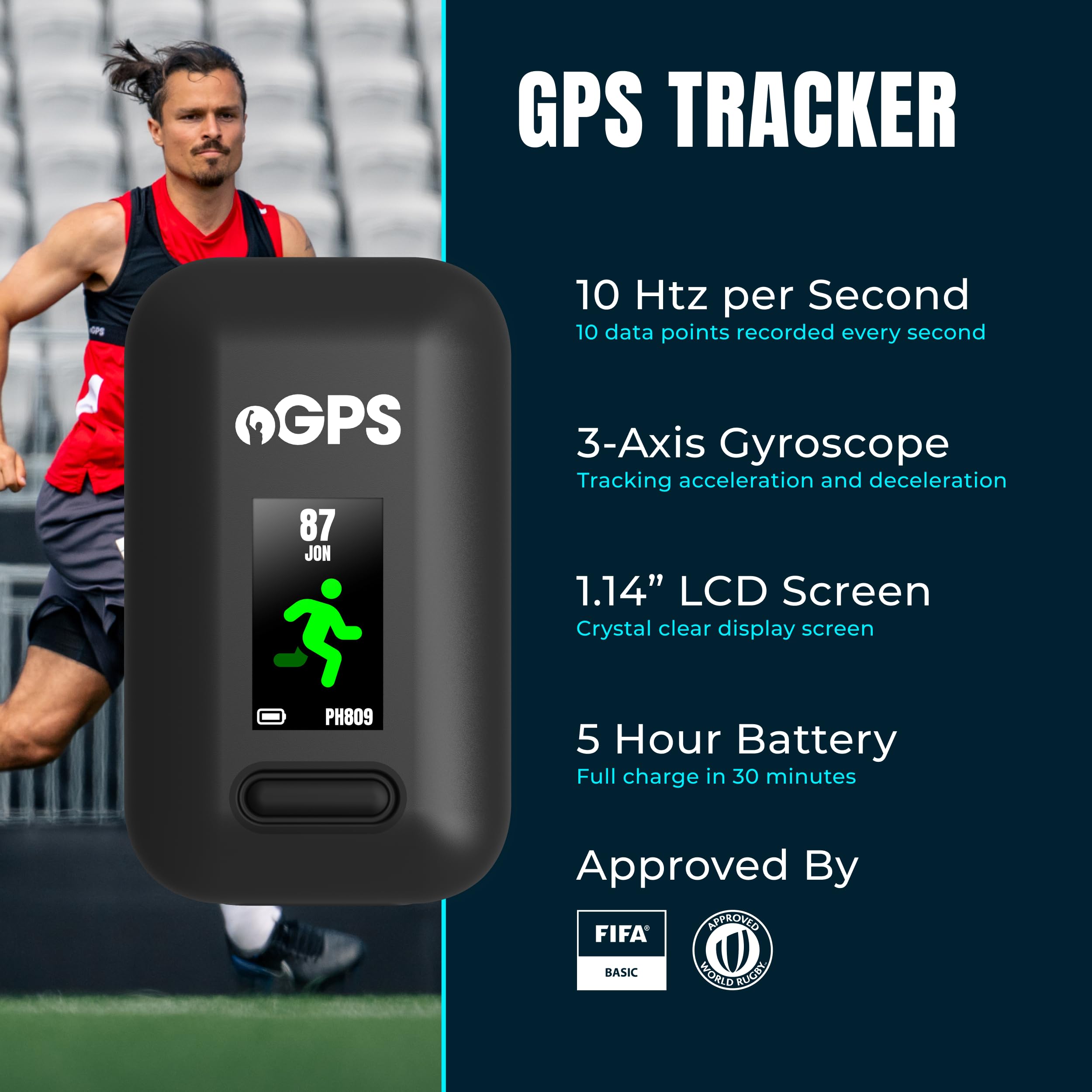 PitcheroGPS Soccer GPS Tracker Vest - 60 Days App Access Included - Pitchero Official Product View 3